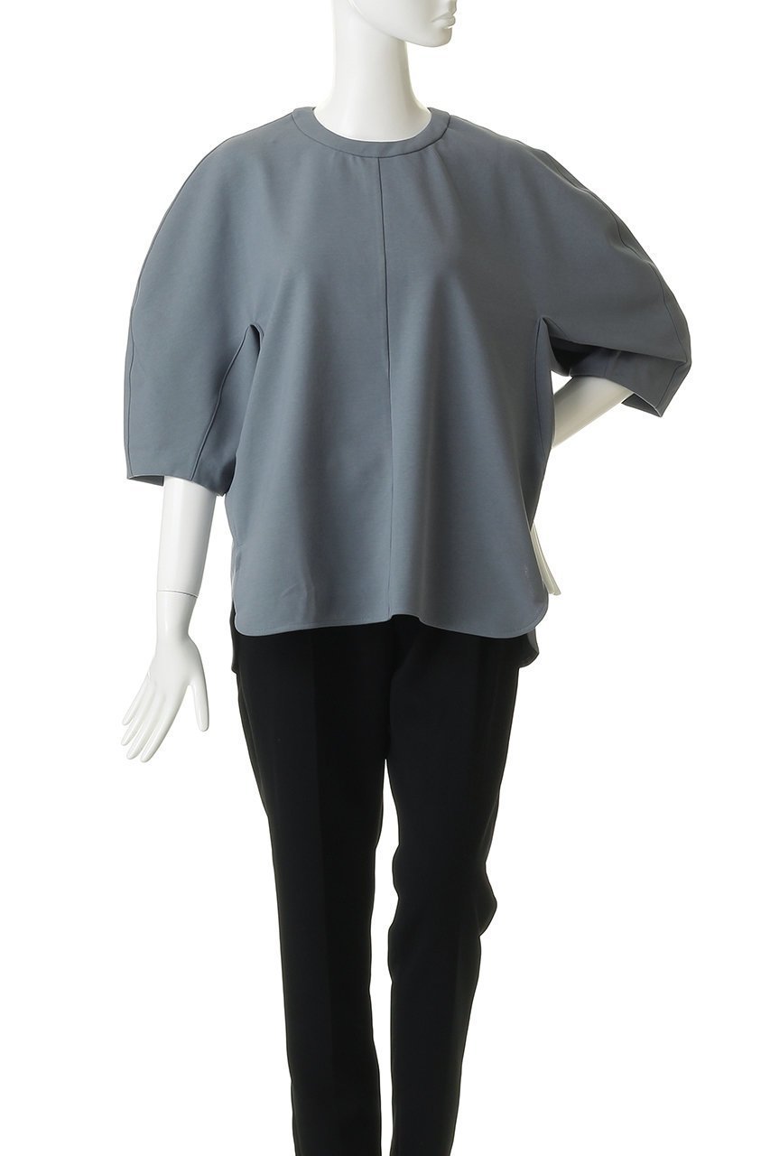 【エブール/ebure】のソフトツイストポンチ ボリュームスリーブカットソー 人気、トレンドファッション・服の通販 founy(ファニー) 　ファッション　Fashion　レディースファッション　Fashion for Women　トップス・カットソー　Cut & Sew Tops　シャツ・ブラウス・オフィスカジュアル　Elegant Blouses & Button-Ups　ロングTシャツ・Tシャツ　Longline T-Shirts & Tees　カットソー・ベーシックTシャツ　Cut-and-Sewn Tops / Stretch Tees & Basics　ボリューム袖・フリルスリーブブラウス　Voluminous & Ruffle Sleeves / Puffy Sleeve Tops　カットソー　Cut and Sewn Top　ショート　Short, Short Length　シンプル　Simple, Minimal　スリット　Slit, Slit Detail　スリーブ　Sleeve, Long Sleeve / Short Sleeve　バランス　Balance, Style Balance　other-2|ID: prp329100004904818 ipo3291000000036715591