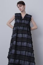 【ヒューエルミュージアム/hueLe Museum】の【hLM】チェックジャガードワンピース ブルー|ID: prp329100004904825 ipo3291000000036715650