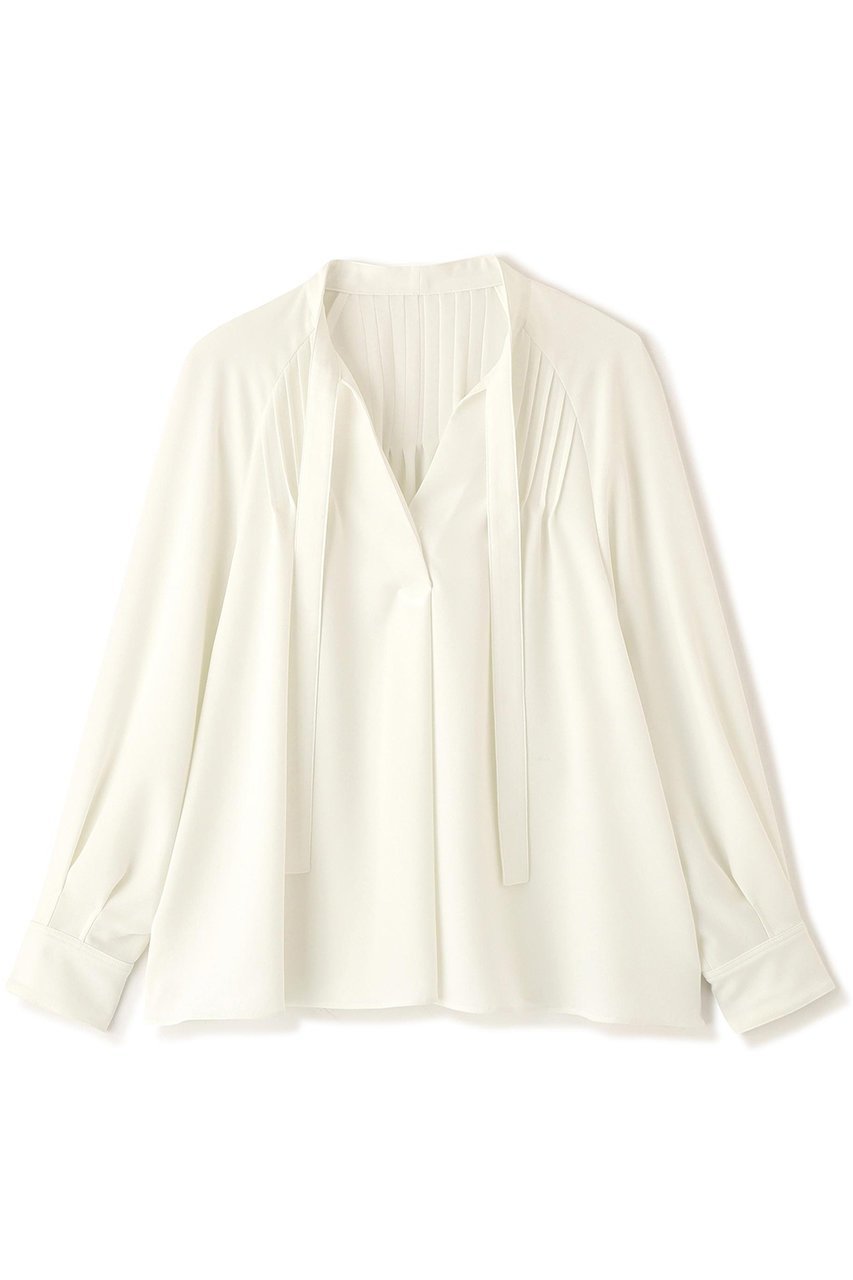 【アドーア/ADORE】のバックサテンジョーゼットブラウス 人気、トレンドファッション・服の通販 founy(ファニー) 　ファッション　Fashion　レディースファッション　Fashion for Women　トップス・カットソー　Cut & Sew Tops　シャツ・ブラウス・オフィスカジュアル　Elegant Blouses & Button-Ups　バッグ　Bags　サテン　Satin, Glossy Fabric　ジョーゼット　Georgette, Semi-Sheer Fabric　ストレッチ　Stretch, Stretchy Fabric　スリーブ　Sleeve, Long Sleeve / Short Sleeve　フレア　Flare, Flared　ロング　Long, Long-Length　エレガント 上品　Elegant　 other-1|ID: prp329100004904828 ipo3291000000036715666