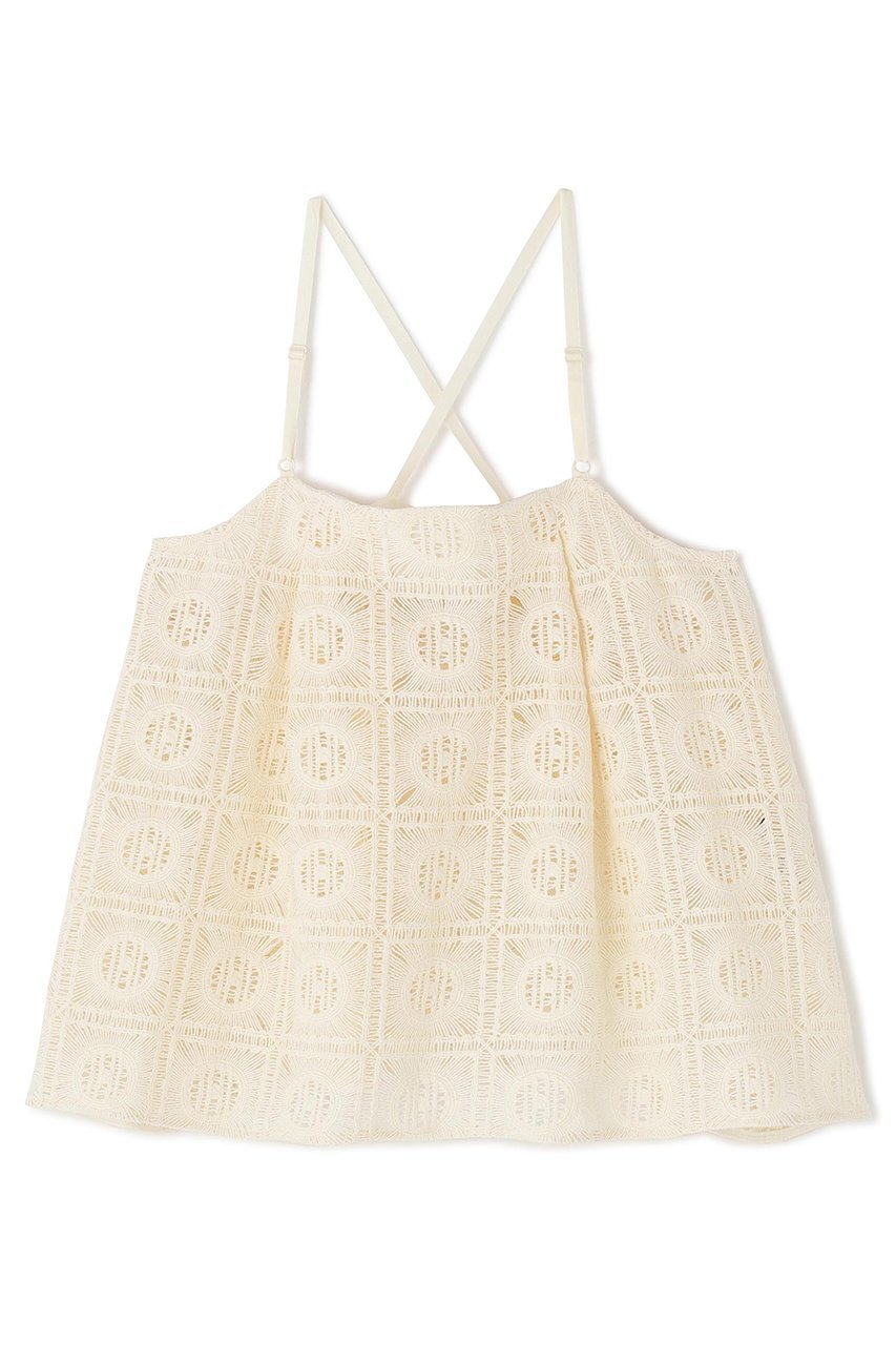 【アドーア/ADORE】のコースターレースブラウス インテリア・キッズ・メンズ・レディースファッション・服の通販 founy(ファニー) 　ファッション　Fashion　レディースファッション　Fashion for Women　トップス・カットソー　Cut & Sew Tops　キャミソール&ノースリーブ　Camisoles & Sleeveless Tops　シャツ・ブラウス・オフィスカジュアル　Elegant Blouses & Button-Ups　キャミソール　Camisole, Spaghetti Strap Top　シンプル　Simple, Minimal　ノースリーブ　Sleeveless, No-Sleeve　フレア　Flare, Flared　モチーフ　Motif, Design Theme　レース　Lace, Lace Fabric　ホワイト|ID: prp329100004904835 ipo3291000000036715726