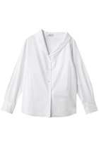 【ジェイドット/j.】の高密度コットンアシメブラウス 人気、トレンドファッション・服の通販 founy(ファニー) ファッション Fashion レディースファッション Fashion for Women トップス・カットソー Cut & Sew Tops シャツ・ブラウス・オフィスカジュアル Elegant Blouses & Button-Ups アシンメトリー Asymmetrical Style スリーブ Sleeve, Long Sleeve / Short Sleeve タイプライター Typewriter Fabric, Crisp Cotton ロング Long, Long-Length エレガント 上品 Elegant thumbnail ホワイト|ID: prp329100004904838 ipo3291000000036715745