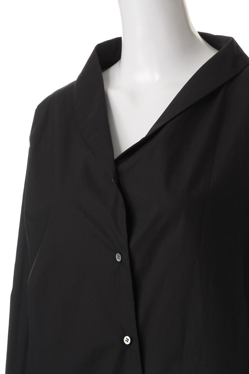 【ジェイドット/j.】の高密度コットンアシメブラウス 人気、トレンドファッション・服の通販 founy(ファニー) 　ファッション　Fashion　レディースファッション　Fashion for Women　トップス・カットソー　Cut & Sew Tops　シャツ・ブラウス・オフィスカジュアル　Elegant Blouses & Button-Ups　アシンメトリー　Asymmetrical Style　スリーブ　Sleeve, Long Sleeve / Short Sleeve　タイプライター　Typewriter Fabric, Crisp Cotton　ロング　Long, Long-Length　エレガント 上品　Elegant　other-5|ID: prp329100004904838 ipo3291000000036715750