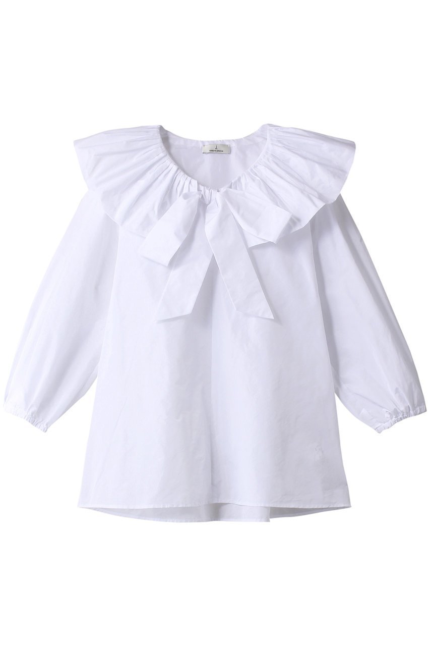 【ジェイドット/j.】のメモリーブラウス インテリア・キッズ・メンズ・レディースファッション・服の通販 founy(ファニー) 　ファッション　Fashion　レディースファッション　Fashion for Women　トップス・カットソー　Cut & Sew Tops　シャツ・ブラウス・オフィスカジュアル　Elegant Blouses & Button-Ups　おすすめ　Recommended / Our Picks　イタリア　Italy　スリーブ　Sleeve, Long Sleeve / Short Sleeve　セットアップ　Set-Up, Coordinated Outfit　タフタ　Taffeta, Structured Fabric　フェミニン　Feminine, Girly　フリル　Frill, Ruffle　リボン　Ribbon, Bow　ロング　Long, Long-Length　ホワイト|ID: prp329100004904839 ipo3291000000036715752