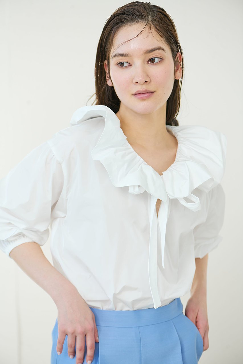 【ジェイドット/j.】のメモリーブラウス 人気、トレンドファッション・服の通販 founy(ファニー) 　ファッション　Fashion　レディースファッション　Fashion for Women　トップス・カットソー　Cut & Sew Tops　シャツ・ブラウス・オフィスカジュアル　Elegant Blouses & Button-Ups　おすすめ　Recommended / Our Picks　イタリア　Italy　スリーブ　Sleeve, Long Sleeve / Short Sleeve　セットアップ　Set-Up, Coordinated Outfit　タフタ　Taffeta, Structured Fabric　フェミニン　Feminine, Girly　フリル　Frill, Ruffle　リボン　Ribbon, Bow　ロング　Long, Long-Length　other-8|ID: prp329100004904839 ipo3291000000036715759