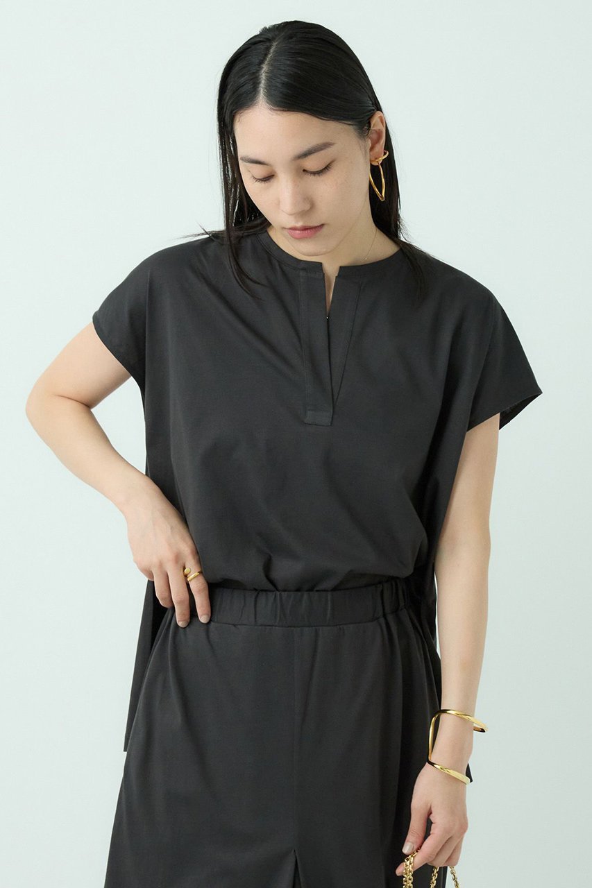 【カオス/Chaos】のシシカットプルオーバー インテリア・キッズ・メンズ・レディースファッション・服の通販 founy(ファニー) 　ファッション　Fashion　レディースファッション　Fashion for Women　トップス・カットソー　Cut & Sew Tops　シャツ・ブラウス・オフィスカジュアル　Elegant Blouses & Button-Ups　カジュアルプルオーバー・ニットトップス　Pullovers & Knit Tops / Casual Pullovers　おすすめ　Recommended / Our Picks　なめらか　Smooth, Silky Texture　エレガント 上品　Elegant　ショート　Short, Short Length　シルク　Silk, 100% Silk　スキッパー　Skipper, Open Collar　スリーブ　Sleeve, Long Sleeve / Short Sleeve　羽織　Haori, Light Jacket　チャコール|ID: prp329100004904843 ipo3291000000036715788