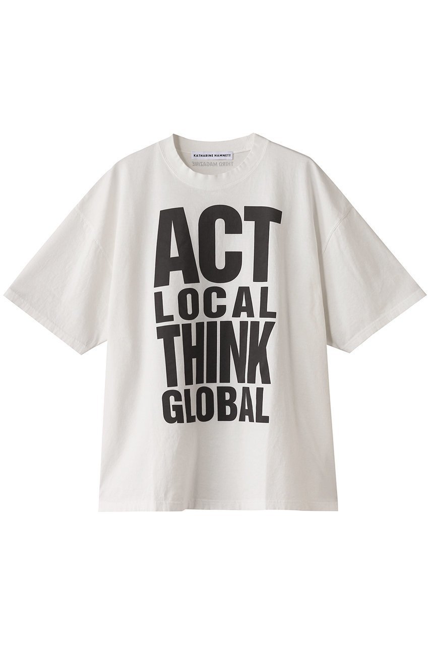 【サードマガジン/THIRD MAGAZINE】の【KATHARINE HAMNETT x THIRD MAGAZINE】限定スローガンTシャツ 人気、トレンドファッション・服の通販 founy(ファニー) 　ファッション　Fashion　レディースファッション　Fashion for Women　トップス・カットソー　Cut & Sew Tops　シャツ・ブラウス・オフィスカジュアル　Elegant Blouses & Button-Ups　ロングTシャツ・Tシャツ　Longline T-Shirts & Tees　カットソー・ベーシックTシャツ　Cut-and-Sewn Tops / Stretch Tees & Basics　グラフィック　Graphic, Graphic Design　コラボ　Collaboration, Collab　ショート　Short, Short Length　スリーブ　Sleeve, Long Sleeve / Short Sleeve　バランス　Balance, Style Balance　ビンテージ　Vintage, Retro Style　プリント　Print, Printed Pattern　 other-1|ID: prp329100004904846 ipo3291000000036715820