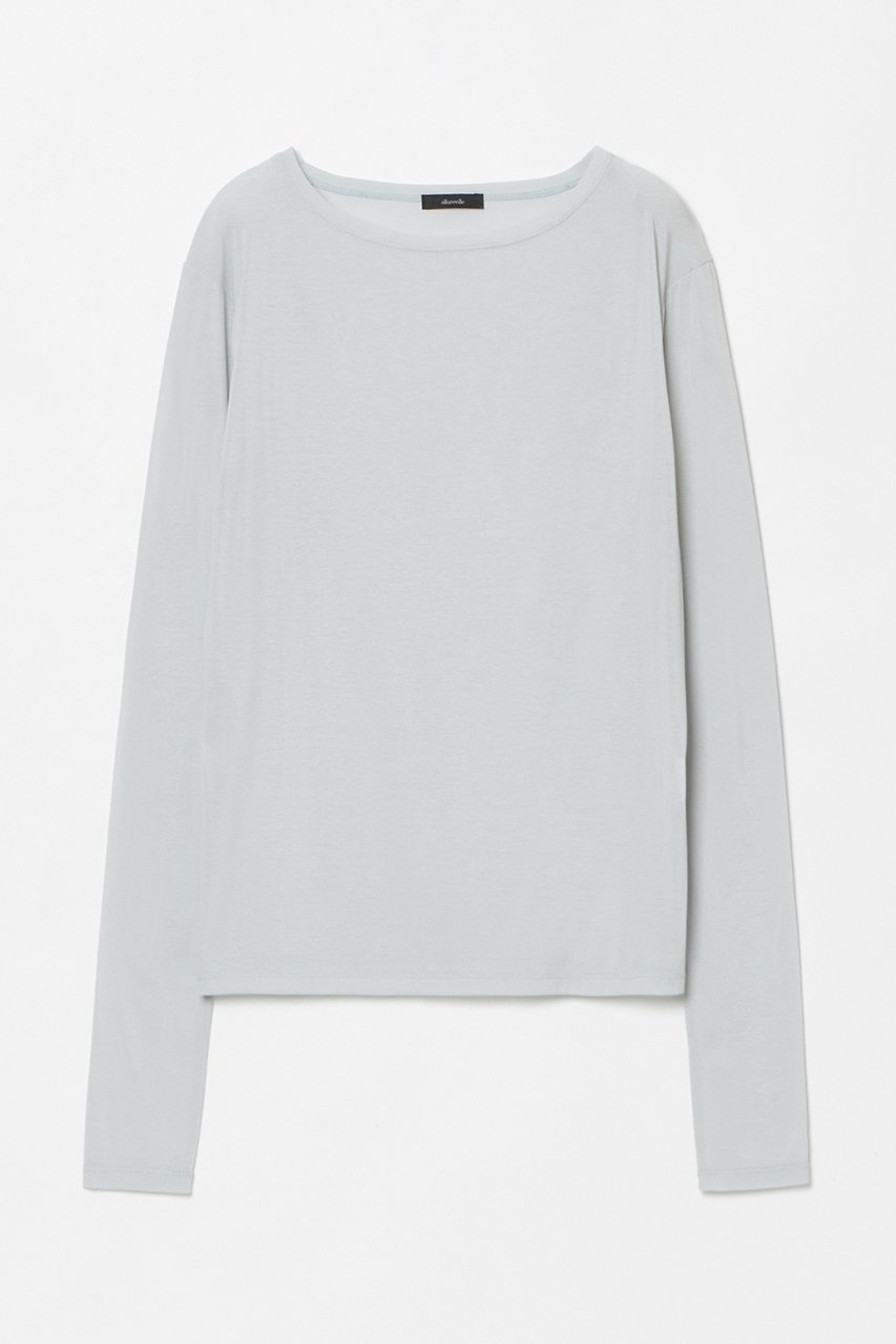 【アルアバイル/allureville】のシアーフライスロングスリープルオーバー インテリア・キッズ・メンズ・レディースファッション・服の通販 founy(ファニー) 　ファッション　Fashion　レディースファッション　Fashion for Women　トップス・カットソー　Cut & Sew Tops　シャツ・ブラウス・オフィスカジュアル　Elegant Blouses & Button-Ups　ロングTシャツ・Tシャツ　Longline T-Shirts & Tees　カジュアルプルオーバー・ニットトップス　Pullovers & Knit Tops / Casual Pullovers　カットソー・ベーシックTシャツ　Cut-and-Sewn Tops / Stretch Tees & Basics　おすすめ　Recommended / Our Picks　インナー　Innerwear　カットソー　Cut and Sewn Top　シアー　Sheer, See-Through　ジャケット　Jacket, Outerwear　スリーブ　Sleeve, Long Sleeve / Short Sleeve　ロング　Long, Long-Length　春　Spring　ライトグレー|ID: prp329100004904849 ipo3291000000036715855