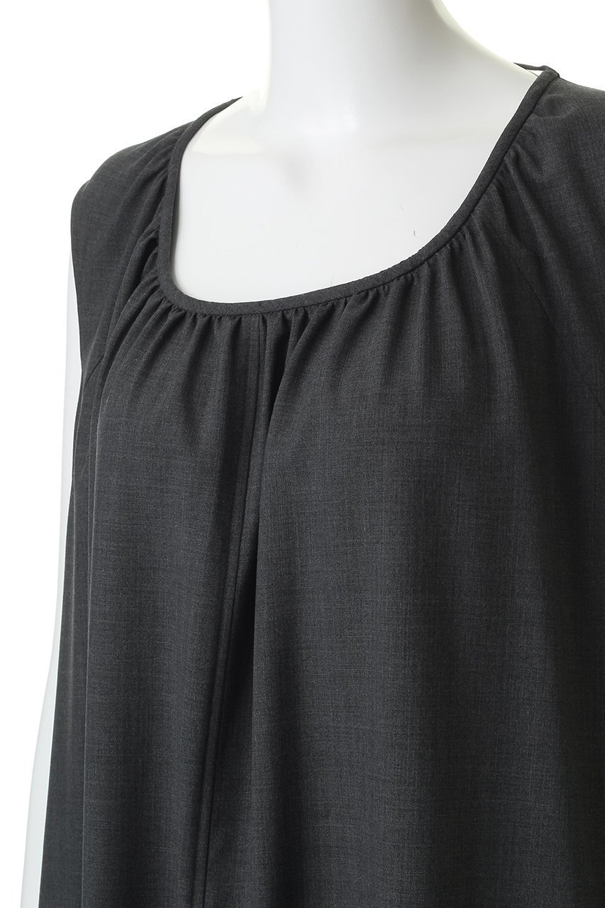 【エブール/ebure】のライトトロピカルウール ボリュームワンピース 人気、トレンドファッション・服の通販 founy(ファニー) 　ファッション　Fashion　レディースファッション　Fashion for Women　ワンピース　Dresses　チュニック　Tunic Tops & Dresses　なめらか　Smooth, Silky Texture　ウォッシャブル　Machine Washable　ギャザー　Gathered, Ruffled　シンプル　Simple, Minimal　ジャケット　Jacket, Outerwear　タンク　Tank Top, Sleeveless Top　チュニック　Tunic, Long Top　デコルテ　Décolleté, Neckline　バランス　Balance, Style Balance　リボン　Ribbon, Bow　other-5|ID: prp329100004904856 ipo3291000000036715911