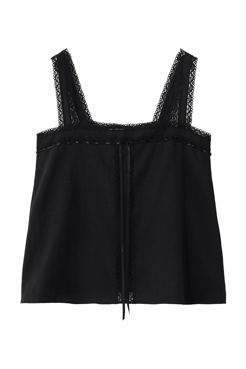 【ビリティス ディセッタン/Bilitis dix-sept ans】のリネンキャミソール インテリア・キッズ・メンズ・レディースファッション・服の通販 founy(ファニー) 　ファッション　Fashion　レディースファッション　Fashion for Women　トップス・カットソー　Cut & Sew Tops　キャミソール&ノースリーブ　Camisoles & Sleeveless Tops　シャツ・ブラウス・オフィスカジュアル　Elegant Blouses & Button-Ups　ロングTシャツ・Tシャツ　Longline T-Shirts & Tees　カットソー・ベーシックTシャツ　Cut-and-Sewn Tops / Stretch Tees & Basics　キャミソール　Camisole, Spaghetti Strap Top　タンク　Tank Top, Sleeveless Top　デニム　Denim, Jeans Material　フェミニン　Feminine, Girly　フレア　Flare, Flared　リネン　Linen, Linen Fabric　レース　Lace, Lace Fabric　ブラック|ID: prp329100004904859 ipo3291000000036715932