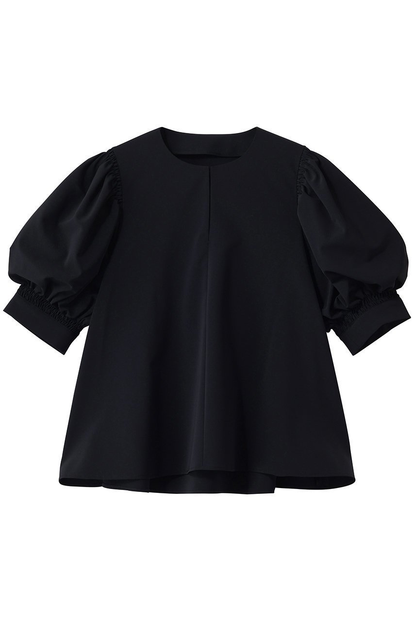 【ランバン オン ブルー/LANVIN en Bleu】のツイルギャザースリーブブラウス 人気、トレンドファッション・服の通販 founy(ファニー) 　ファッション　Fashion　レディースファッション　Fashion for Women　トップス・カットソー　Cut & Sew Tops　シャツ・ブラウス・オフィスカジュアル　Elegant Blouses & Button-Ups　おすすめ　Recommended / Our Picks　ギャザー　Gathered, Ruffled　ショート　Short, Short Length　シンプル　Simple, Minimal　スリーブ　Sleeve, Long Sleeve / Short Sleeve　セットアップ　Set-Up, Coordinated Outfit　フェミニン　Feminine, Girly　フレア　Flare, Flared　エレガント 上品　Elegant　 other-1|ID: prp329100004904860 ipo3291000000036715937