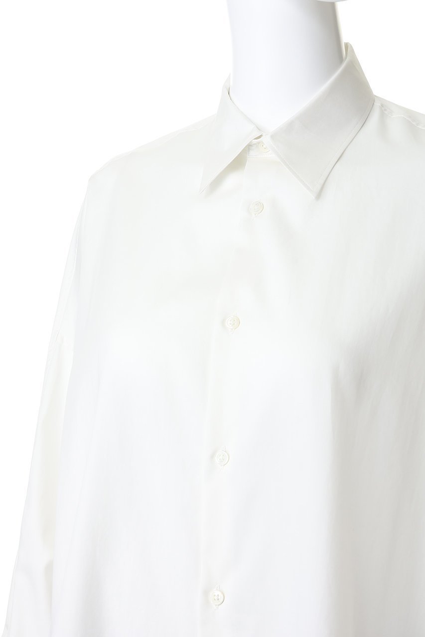 【グラフペーパー/Graphpaper】のSilicon Poplin Deep Slit Regular Collar Shirt 人気、トレンドファッション・服の通販 founy(ファニー) 　ファッション　Fashion　レディースファッション　Fashion for Women　トップス・カットソー　Cut & Sew Tops　シャツ・ブラウス・オフィスカジュアル　Elegant Blouses & Button-Ups　おすすめ　Recommended / Our Picks　なめらか　Smooth, Silky Texture　スリット　Slit, Slit Detail　スリーブ　Sleeve, Long Sleeve / Short Sleeve　ドレープ　Drape, Draping Fabric　ロング　Long, Long-Length　ワイド　Wide, Wide Fit　エレガント 上品　Elegant　羽織　Haori, Light Jacket　other-5|ID: prp329100004904866 ipo3291000000036715998