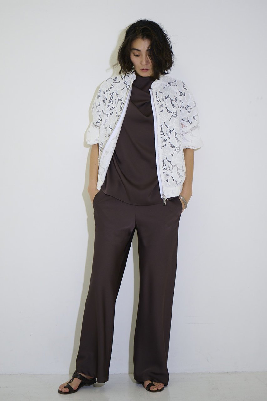 【エムフィル/M Fil】のストレッチWサテン ドレープブラウス 人気、トレンドファッション・服の通販 founy(ファニー) 　ファッション　Fashion　レディースファッション　Fashion for Women　トップス・カットソー　Cut & Sew Tops　シャツ・ブラウス・オフィスカジュアル　Elegant Blouses & Button-Ups　アシンメトリー　Asymmetrical Style　サテン　Satin, Glossy Fabric　ショート　Short, Short Length　シンプル　Simple, Minimal　ストレッチ　Stretch, Stretchy Fabric　スリーブ　Sleeve, Long Sleeve / Short Sleeve　エレガント 上品　Elegant　other-7|ID: prp329100004904867 ipo3291000000036716007