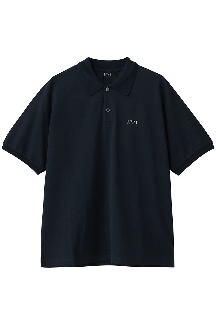 【ヌメロ ヴェントゥーノ/N°21 / MEN】の【MEN】ポイント ロゴ ポロシャツ インテリア・キッズ・メンズ・レディースファッション・服の通販 founy(ファニー) 　ファッション　Fashion　メンズファッション　Fashion for Men　シンプル　Simple, Minimal　スポーティ　Sporty, Casual Athletic　ポロシャツ　Polo Shirt, Collared Tee　定番　Standard, Basic Item　ネイビー|ID: prp329100004904877 ipo3291000000036716112