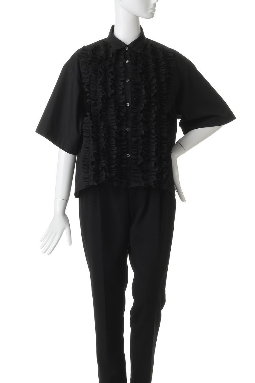 【その他のブランド/Other】のギャザーフリルブラウス 人気、トレンドファッション・服の通販 founy(ファニー) 　ファッション　Fashion　レディースファッション　Fashion for Women　トップス・カットソー　Cut & Sew Tops　シャツ・ブラウス・オフィスカジュアル　Elegant Blouses & Button-Ups　インナー　Innerwear　ギャザー　Gathered, Ruffled　ショート　Short, Short Length　シンプル　Simple, Minimal　ジャケット　Jacket, Outerwear　スラックス　Slacks, Dress Pants　スリーブ　Sleeve, Long Sleeve / Short Sleeve　デニム　Denim, Jeans Material　フリル　Frill, Ruffle　ブロード　Broadcloth, Fine Cotton　ボトム　Bottoms, Lower Wear　エレガント 上品　Elegant　other-2|ID: prp329100004904881 ipo3291000000036746921