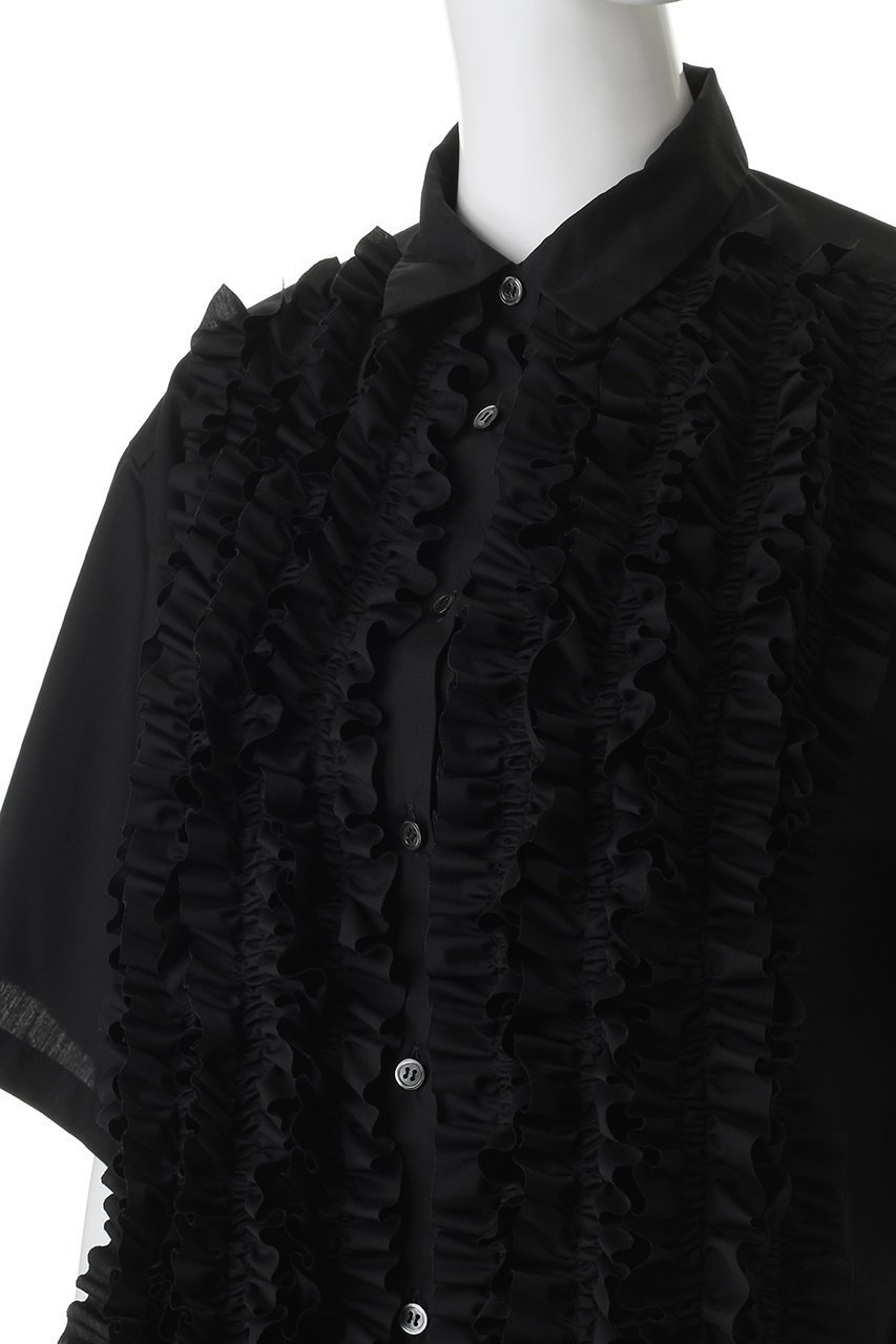 【その他のブランド/Other】のギャザーフリルブラウス 人気、トレンドファッション・服の通販 founy(ファニー) 　ファッション　Fashion　レディースファッション　Fashion for Women　トップス・カットソー　Cut & Sew Tops　シャツ・ブラウス・オフィスカジュアル　Elegant Blouses & Button-Ups　インナー　Innerwear　ギャザー　Gathered, Ruffled　ショート　Short, Short Length　シンプル　Simple, Minimal　ジャケット　Jacket, Outerwear　スラックス　Slacks, Dress Pants　スリーブ　Sleeve, Long Sleeve / Short Sleeve　デニム　Denim, Jeans Material　フリル　Frill, Ruffle　ブロード　Broadcloth, Fine Cotton　ボトム　Bottoms, Lower Wear　エレガント 上品　Elegant　other-5|ID: prp329100004904881 ipo3291000000036746924