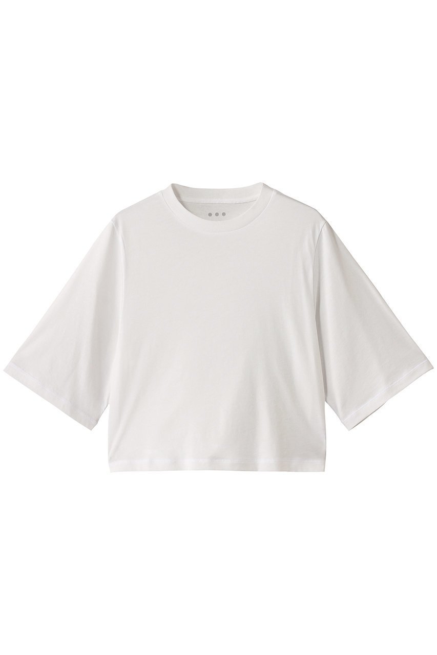 【スリー ドッツ/three dots】のミルキージャージー ミニTシャツ インテリア・キッズ・メンズ・レディースファッション・服の通販 founy(ファニー) 　ファッション　Fashion　レディースファッション　Fashion for Women　トップス・カットソー　Cut & Sew Tops　シャツ・ブラウス・オフィスカジュアル　Elegant Blouses & Button-Ups　ロングTシャツ・Tシャツ　Longline T-Shirts & Tees　カットソー・ベーシックTシャツ　Cut-and-Sewn Tops / Stretch Tees & Basics　なめらか　Smooth, Silky Texture　ショート　Short, Short Length　スリーブ　Sleeve, Long Sleeve / Short Sleeve　ハーフ　Half, Half-Length　スノーホワイト|ID: prp329100004904886 ipo3291000000036716293