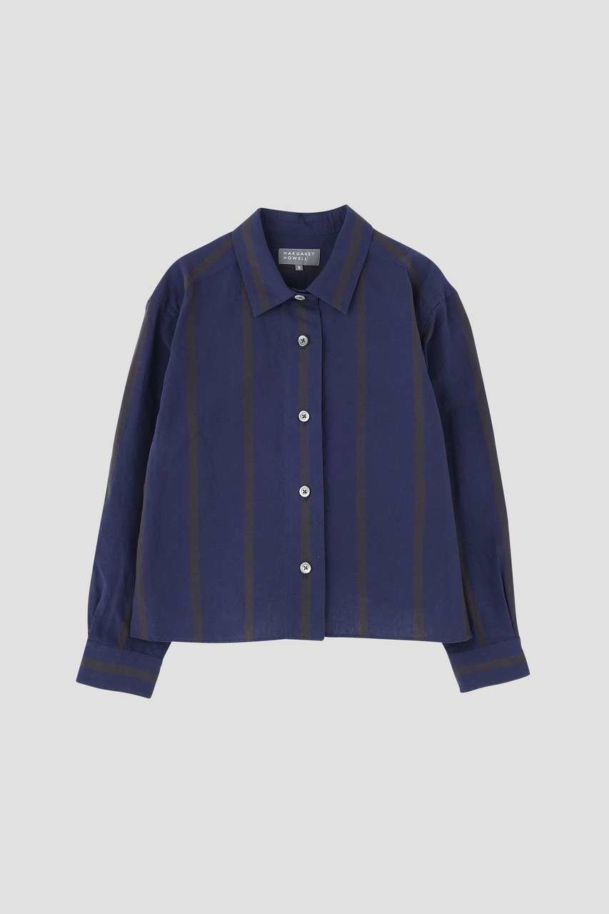 【マーガレットハウエル/MARGARET HOWELL】のBOLD STRIPE COTTON LINEN SHIRT 人気、トレンドファッション・服の通販 founy(ファニー) 　ファッション　Fashion　レディースファッション　Fashion for Women　トップス・カットソー　Cut & Sew Tops　シャツ・ブラウス・オフィスカジュアル　Elegant Blouses & Button-Ups　ストライプ　Stripe, Striped Pattern　スリーブ　Sleeve, Long Sleeve / Short Sleeve　バランス　Balance, Style Balance　ボーダー　Border, Stripe　リネン　Linen, Linen Fabric　ロング　Long, Long-Length　other-3|ID: prp329100004904890 ipo3291000000036746950