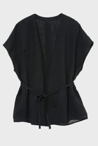 【スタニングルアー/STUNNING LURE】のメッシュハオリブラウス 人気、トレンドファッション・服の通販 founy(ファニー) ファッション Fashion レディースファッション Fashion for Women トップス・カットソー Cut & Sew Tops シャツ・ブラウス・オフィスカジュアル Elegant Blouses & Button-Ups ショート Short, Short Length シンプル Simple, Minimal スリーブ Sleeve, Long Sleeve / Short Sleeve フラップ Flap, Flap Pocket ブラウジング Blouson Silhouette, Cinched Waist ポケット Pocket, Pocket Detail メッシュ Mesh, Net Fabric リネン Linen, Linen Fabric 夏 Summer thumbnail ブラック|ID: prp329100004904893 ipo3291000000036716429