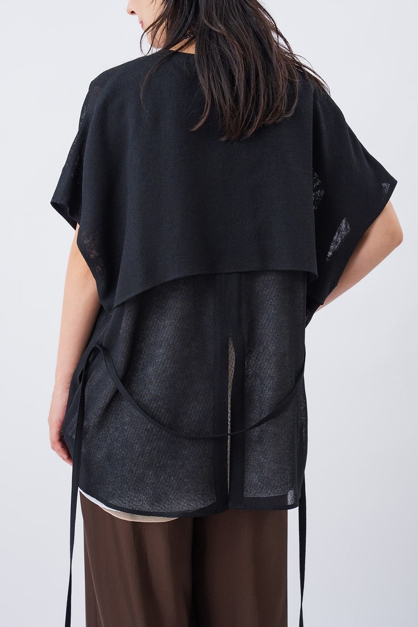 【スタニングルアー/STUNNING LURE】のメッシュハオリブラウス 人気、トレンドファッション・服の通販 founy(ファニー) 　ファッション　Fashion　レディースファッション　Fashion for Women　トップス・カットソー　Cut & Sew Tops　シャツ・ブラウス・オフィスカジュアル　Elegant Blouses & Button-Ups　ショート　Short, Short Length　シンプル　Simple, Minimal　スリーブ　Sleeve, Long Sleeve / Short Sleeve　フラップ　Flap, Flap Pocket　ブラウジング　Blouson Silhouette, Cinched Waist　ポケット　Pocket, Pocket Detail　メッシュ　Mesh, Net Fabric　リネン　Linen, Linen Fabric　夏　Summer　other-3|ID: prp329100004904893 ipo3291000000036716431