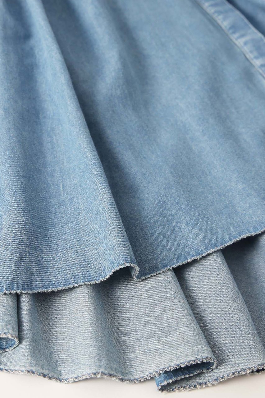 【アユーシ/AAYUSHI】のデニムピンタックブラウス 人気、トレンドファッション・服の通販 founy(ファニー) 　ファッション　Fashion　レディースファッション　Fashion for Women　トップス・カットソー　Cut & Sew Tops　シャツ・ブラウス・オフィスカジュアル　Elegant Blouses & Button-Ups　インド　Indian Textile　エレガント 上品　Elegant　クラシック　Classic, Timeless Style　スリーブ　Sleeve, Long Sleeve / Short Sleeve　デニム　Denim, Jeans Material　ドレープ　Drape, Draping Fabric　バランス　Balance, Style Balance　フレア　Flare, Flared　モダン　Modern, Contemporary　ヨーク　Yoke, Yoke Design　ロング　Long, Long-Length　other-6|ID: prp329100004904898 ipo3291000000036716476