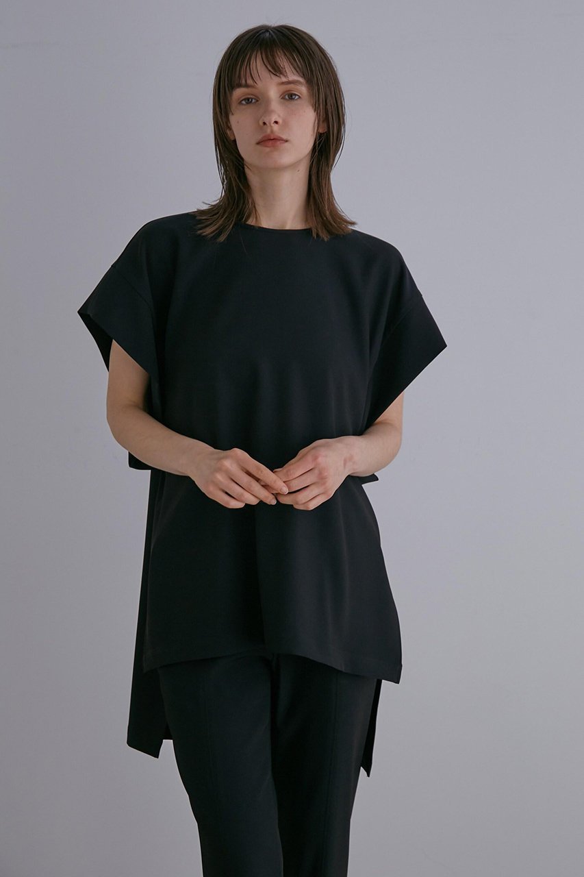 【ル フィル/LE PHIL】の《LE PHIL》2WAY ツイルブラウス インテリア・キッズ・メンズ・レディースファッション・服の通販 founy(ファニー) 　ファッション　Fashion　レディースファッション　Fashion for Women　トップス・カットソー　Cut & Sew Tops　シャツ・ブラウス・オフィスカジュアル　Elegant Blouses & Button-Ups　おすすめ　Recommended / Our Picks　ショート　Short, Short Length　スタンダード　Standard, Basic　ストレッチ　Stretch, Stretchy Fabric　スリット　Slit, Slit Detail　スリーブ　Sleeve, Long Sleeve / Short Sleeve　セットアップ　Set-Up, Coordinated Outfit　フォルム　Silhouette, Form　リラックス　Relax, Relaxed Fit　エレガント 上品　Elegant　ブラック|ID: prp329100004904902 ipo3291000000036716520