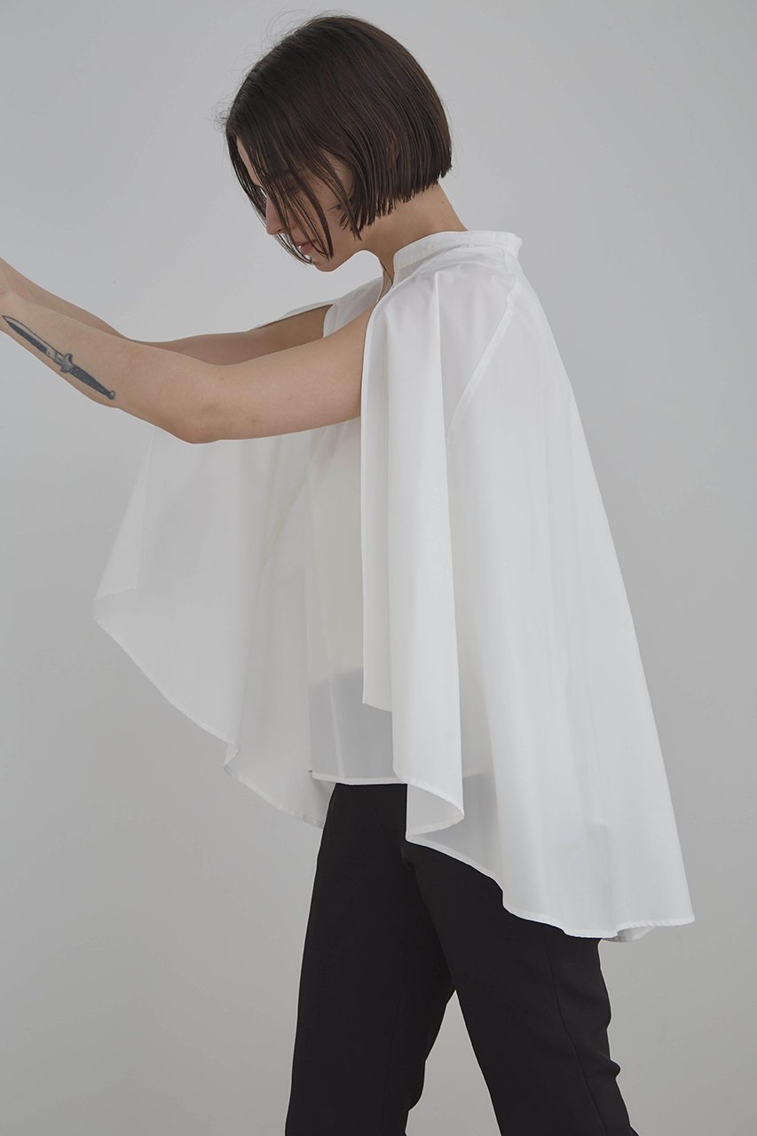 【ル フィル/LE PHIL】の《LE PHIL》SOLOTEX ブロードケープブラウス 人気、トレンドファッション・服の通販 founy(ファニー) 　ファッション　Fashion　レディースファッション　Fashion for Women　トップス・カットソー　Cut & Sew Tops　シャツ・ブラウス・オフィスカジュアル　Elegant Blouses & Button-Ups　エレガント 上品　Elegant　ショート　Short, Short Length　スタンダード　Standard, Basic　ストレッチ　Stretch, Stretchy Fabric　スリット　Slit, Slit Detail　スリーブ　Sleeve, Long Sleeve / Short Sleeve　ワイド　Wide, Wide Fit　other-8|ID: prp329100004904903 ipo3291000000036716534