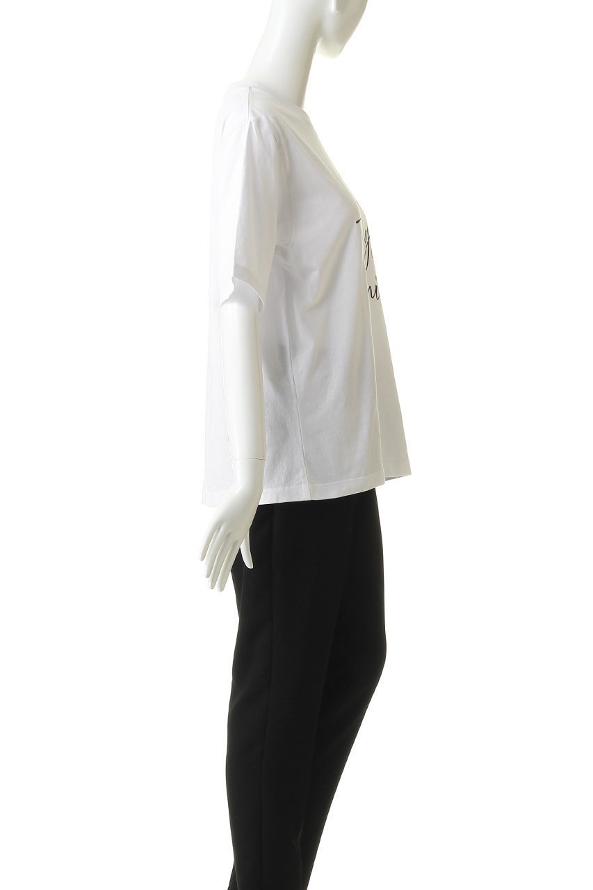 【プルミエ アロンディスモン/1er Arrondissement】のUSコットンロゴプリントTシャツ 人気、トレンドファッション・服の通販 founy(ファニー) 　ファッション　Fashion　レディースファッション　Fashion for Women　トップス・カットソー　Cut & Sew Tops　シャツ・ブラウス・オフィスカジュアル　Elegant Blouses & Button-Ups　ロングTシャツ・Tシャツ　Longline T-Shirts & Tees　カットソー・ベーシックTシャツ　Cut-and-Sewn Tops / Stretch Tees & Basics　ショート　Short, Short Length　スリーブ　Sleeve, Long Sleeve / Short Sleeve　プリント　Print, Printed Pattern　ベーシック　Basic, Essential　エレガント 上品　Elegant　other-3|ID: prp329100004904908 ipo3291000000036716575