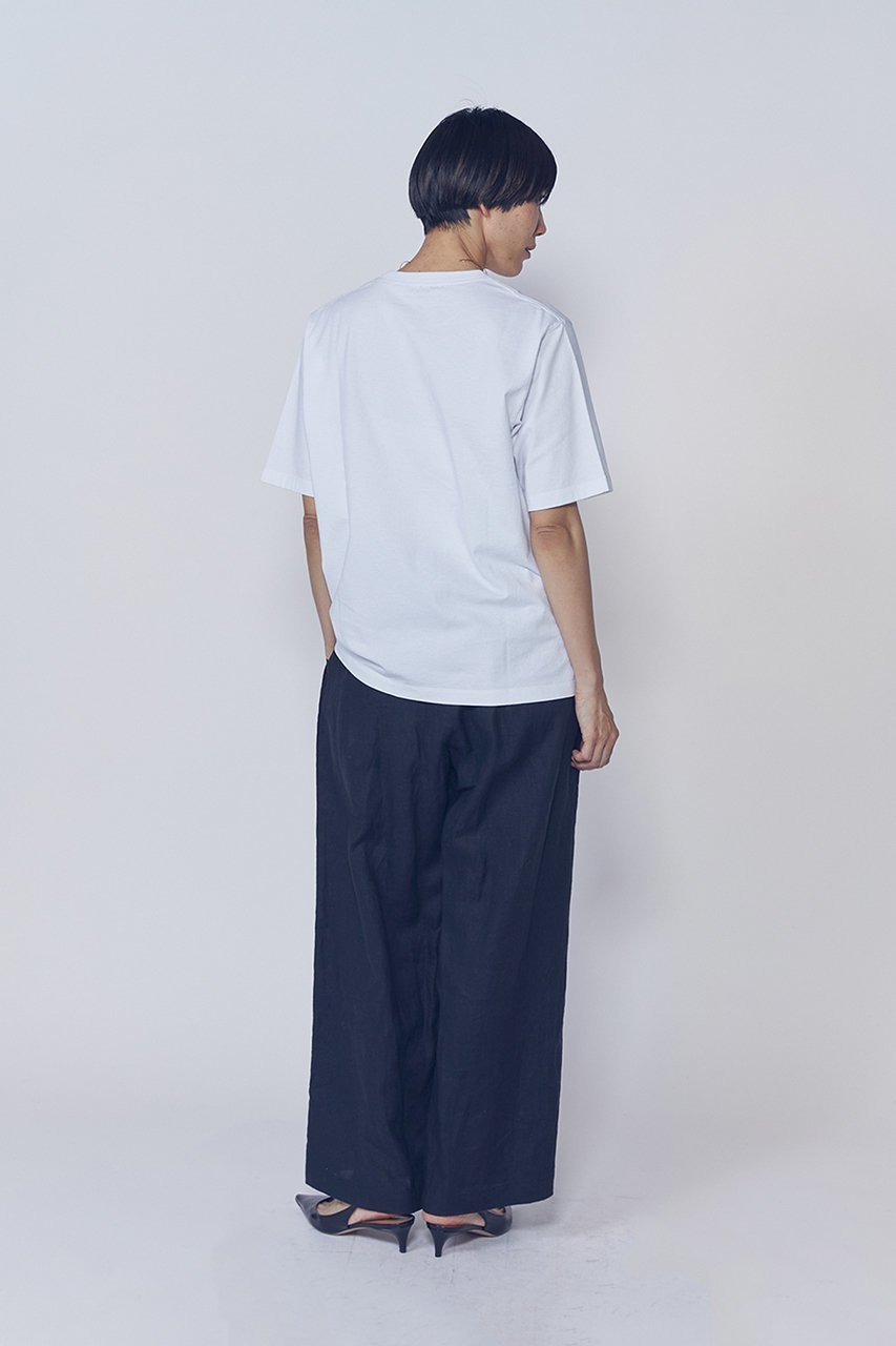 【プルミエ アロンディスモン/1er Arrondissement】のUSコットンロゴプリントTシャツ 人気、トレンドファッション・服の通販 founy(ファニー) 　ファッション　Fashion　レディースファッション　Fashion for Women　トップス・カットソー　Cut & Sew Tops　シャツ・ブラウス・オフィスカジュアル　Elegant Blouses & Button-Ups　ロングTシャツ・Tシャツ　Longline T-Shirts & Tees　カットソー・ベーシックTシャツ　Cut-and-Sewn Tops / Stretch Tees & Basics　ショート　Short, Short Length　スリーブ　Sleeve, Long Sleeve / Short Sleeve　プリント　Print, Printed Pattern　ベーシック　Basic, Essential　エレガント 上品　Elegant　other-7|ID: prp329100004904908 ipo3291000000036716579