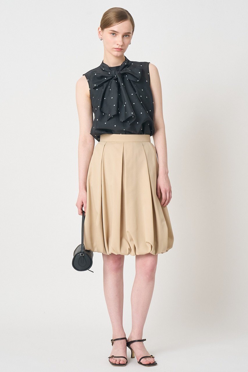 【アナイ/ANAYI】のオーガンジードットPTリボンブラウス 人気、トレンドファッション・服の通販 founy(ファニー) 　ファッション　Fashion　レディースファッション　Fashion for Women　トップス・カットソー　Cut & Sew Tops　シャツ・ブラウス・オフィスカジュアル　Elegant Blouses & Button-Ups　オーガンジー　Organza Fabric　シアー　Sheer, See-Through　スリーブ　Sleeve, Long Sleeve / Short Sleeve　タイトスカート　Pencil Skirt, Tight Skirt　ドット　Polka Dot, Dot Pattern　バランス　Balance, Style Balance　ボトム　Bottoms, Lower Wear　リボン　Ribbon, Bow　ロング　Long, Long-Length　エレガント 上品　Elegant　other-8|ID: prp329100004904912 ipo3291000000036716617