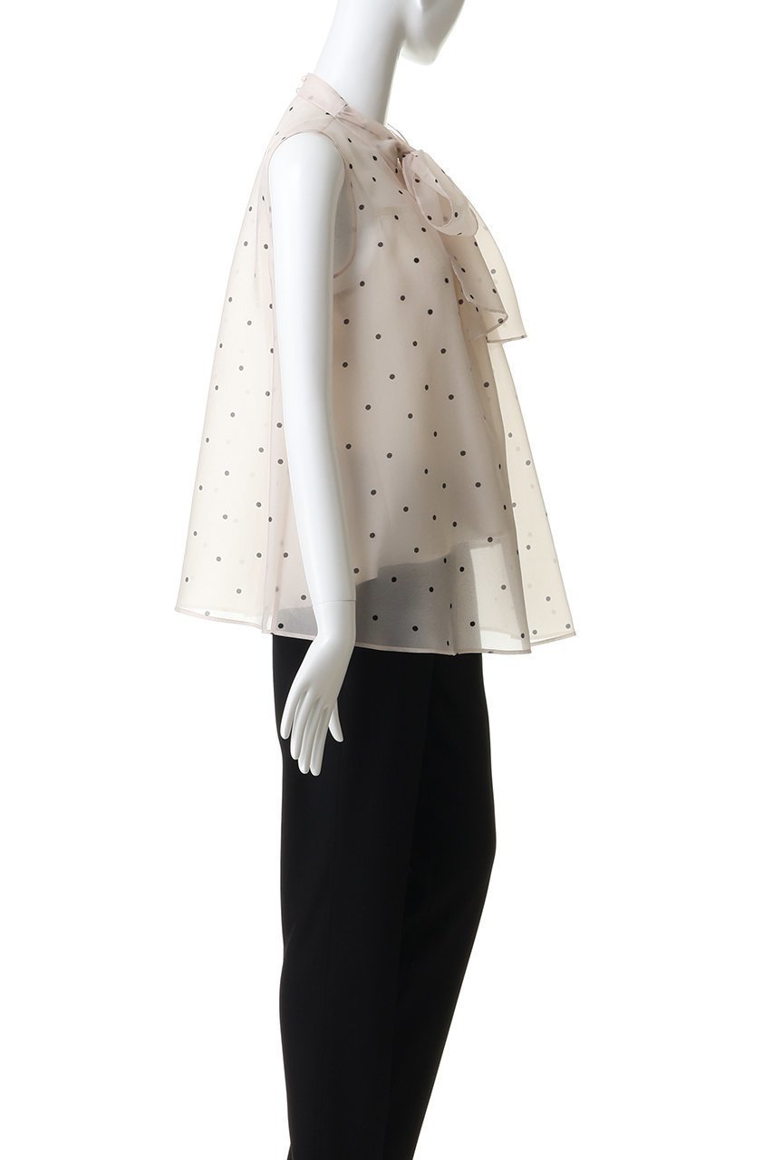 【アナイ/ANAYI】のオーガンジードットPTリボンブラウス 人気、トレンドファッション・服の通販 founy(ファニー) 　ファッション　Fashion　レディースファッション　Fashion for Women　トップス・カットソー　Cut & Sew Tops　シャツ・ブラウス・オフィスカジュアル　Elegant Blouses & Button-Ups　オーガンジー　Organza Fabric　シアー　Sheer, See-Through　スリーブ　Sleeve, Long Sleeve / Short Sleeve　タイトスカート　Pencil Skirt, Tight Skirt　ドット　Polka Dot, Dot Pattern　バランス　Balance, Style Balance　ボトム　Bottoms, Lower Wear　リボン　Ribbon, Bow　ロング　Long, Long-Length　エレガント 上品　Elegant　再入荷　Restock / Back in Stock　other-3|ID: prp329100004904912 ipo3291000000036897506