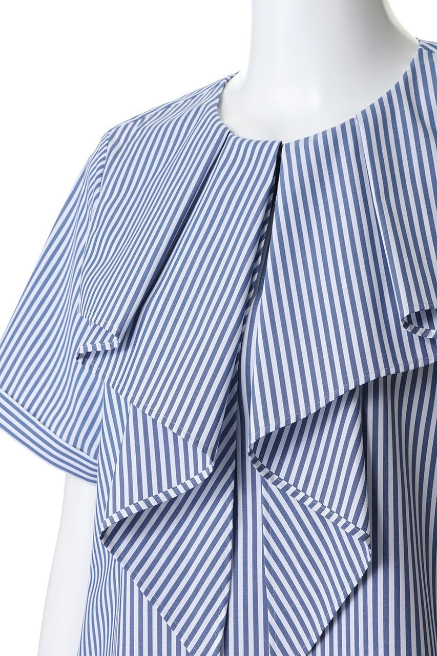 【アナイ/ANAYI】のコットンポリブロードラッフルブラウス 人気、トレンドファッション・服の通販 founy(ファニー) 　ファッション　Fashion　レディースファッション　Fashion for Women　トップス・カットソー　Cut & Sew Tops　シャツ・ブラウス・オフィスカジュアル　Elegant Blouses & Button-Ups　スリーブ　Sleeve, Long Sleeve / Short Sleeve　フロント　Front, Front Design　ラッフル　Ruffle, Frill　ロング　Long, Long-Length　再入荷　Restock / Back in Stock　other-5|ID: prp329100004904913 ipo3291000000036716624