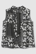 【アナイ/ANAYI】の【セットアップ対応商品】ドットパッチワークプリントボウタイ ブラウス ブラック|ID: prp329100004904915 ipo3291000000037240139
