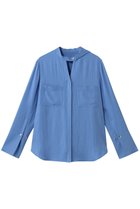 【アルアバイル/allureville】のブライトツイルアシメボウブラウス 人気、トレンドファッション・服の通販 founy(ファニー) ファッション Fashion レディースファッション Fashion for Women トップス・カットソー Cut & Sew Tops シャツ・ブラウス・オフィスカジュアル Elegant Blouses & Button-Ups おすすめ Recommended / Our Picks アシンメトリー Asymmetrical Style インナー Innerwear ジャケット Jacket, Outerwear スリーブ Sleeve, Long Sleeve / Short Sleeve デニム Denim, Jeans Material ロング Long, Long-Length エレガント 上品 Elegant thumbnail ブルー|ID: prp329100004904922 ipo3291000000036716702