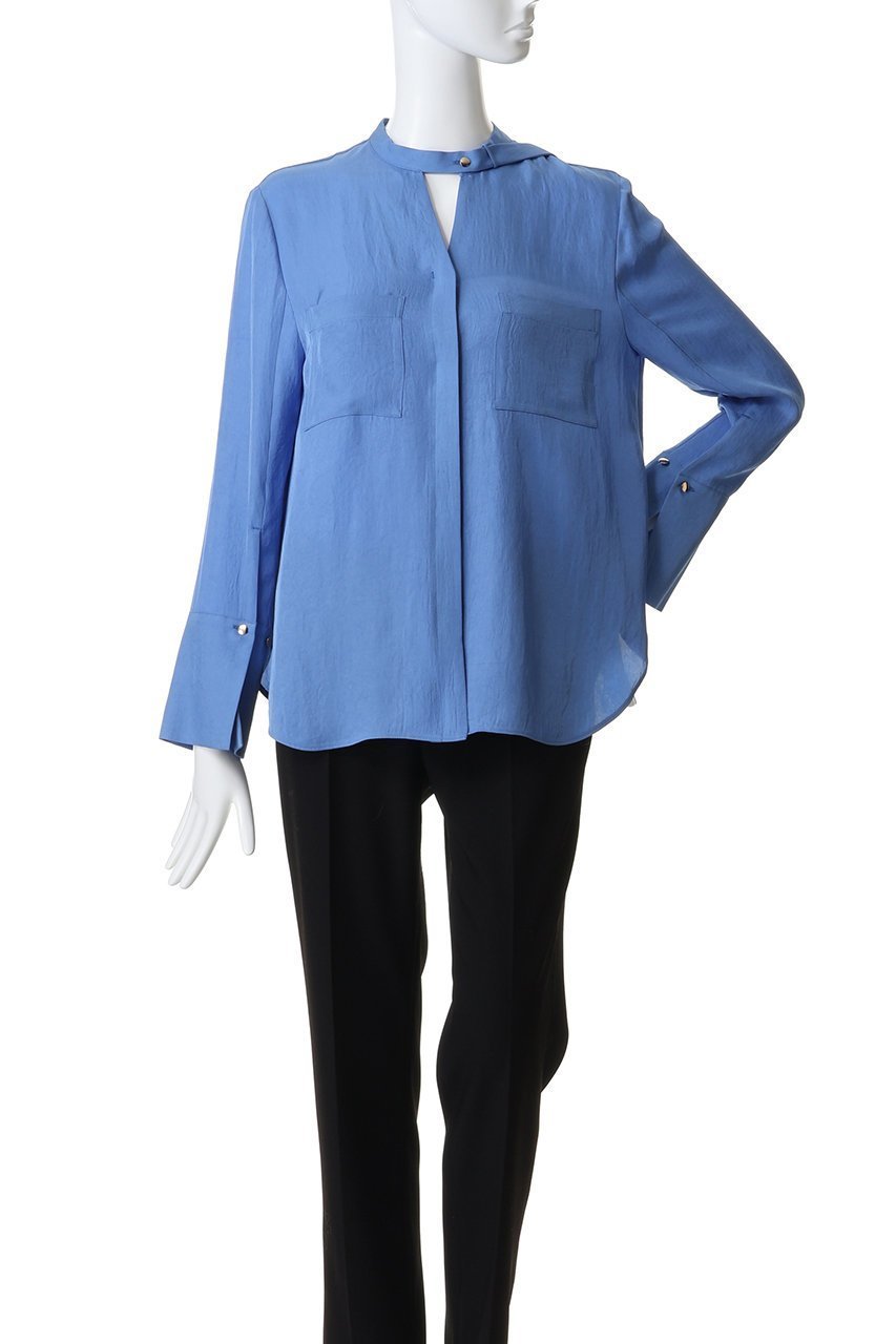 【アルアバイル/allureville】のブライトツイルアシメボウブラウス 人気、トレンドファッション・服の通販 founy(ファニー) 　ファッション　Fashion　レディースファッション　Fashion for Women　トップス・カットソー　Cut & Sew Tops　シャツ・ブラウス・オフィスカジュアル　Elegant Blouses & Button-Ups　おすすめ　Recommended / Our Picks　アシンメトリー　Asymmetrical Style　インナー　Innerwear　ジャケット　Jacket, Outerwear　スリーブ　Sleeve, Long Sleeve / Short Sleeve　デニム　Denim, Jeans Material　ロング　Long, Long-Length　エレガント 上品　Elegant　other-2|ID: prp329100004904922 ipo3291000000036716705