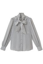 【アルアバイル/allureville】の【Loulou Willoughby】デシンドットフリルボウタイBL A 人気、トレンドファッション・服の通販 founy(ファニー) ファッション Fashion レディースファッション Fashion for Women トップス・カットソー Cut & Sew Tops シャツ・ブラウス・オフィスカジュアル Elegant Blouses & Button-Ups スリーブ Sleeve, Long Sleeve / Short Sleeve ドット Polka Dot, Dot Pattern フリル Frill, Ruffle ロング Long, Long-Length エレガント 上品 Elegant thumbnail オフホワイト|ID: prp329100004904923 ipo3291000000036716712