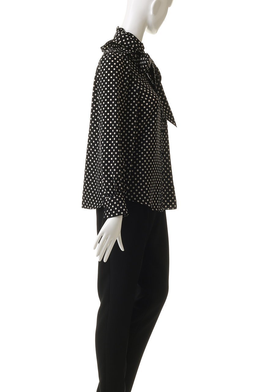 【アルアバイル/allureville】の【Loulou Willoughby】デシンドットフリルボウタイBL A 人気、トレンドファッション・服の通販 founy(ファニー) 　ファッション　Fashion　レディースファッション　Fashion for Women　トップス・カットソー　Cut & Sew Tops　シャツ・ブラウス・オフィスカジュアル　Elegant Blouses & Button-Ups　スリーブ　Sleeve, Long Sleeve / Short Sleeve　ドット　Polka Dot, Dot Pattern　フリル　Frill, Ruffle　ロング　Long, Long-Length　エレガント 上品　Elegant　other-3|ID: prp329100004904923 ipo3291000000036746977