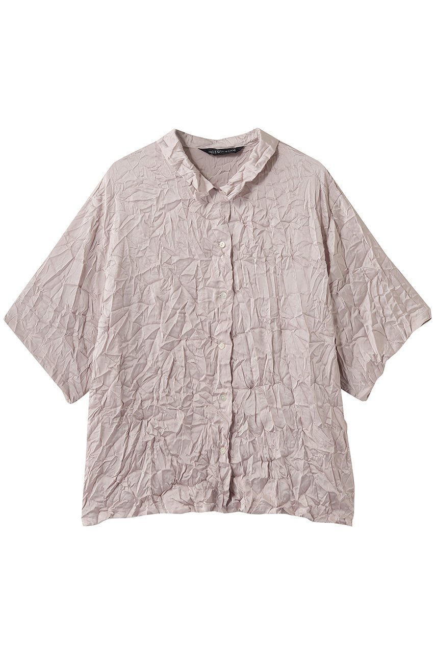 【ミズイロ インド/mizuiro ind】のwasher half slv shirt シャツ インテリア・キッズ・メンズ・レディースファッション・服の通販 founy(ファニー) 　ファッション　Fashion　レディースファッション　Fashion for Women　トップス・カットソー　Cut & Sew Tops　シャツ・ブラウス・オフィスカジュアル　Elegant Blouses & Button-Ups　おすすめ　Recommended / Our Picks　ショート　Short, Short Length　スリーブ　Sleeve, Long Sleeve / Short Sleeve　タンク　Tank Top, Sleeveless Top　ワッシャー　Washer, Crinkled Finish　エレガント 上品　Elegant　pink|ID: prp329100004904935 ipo3291000000036716805