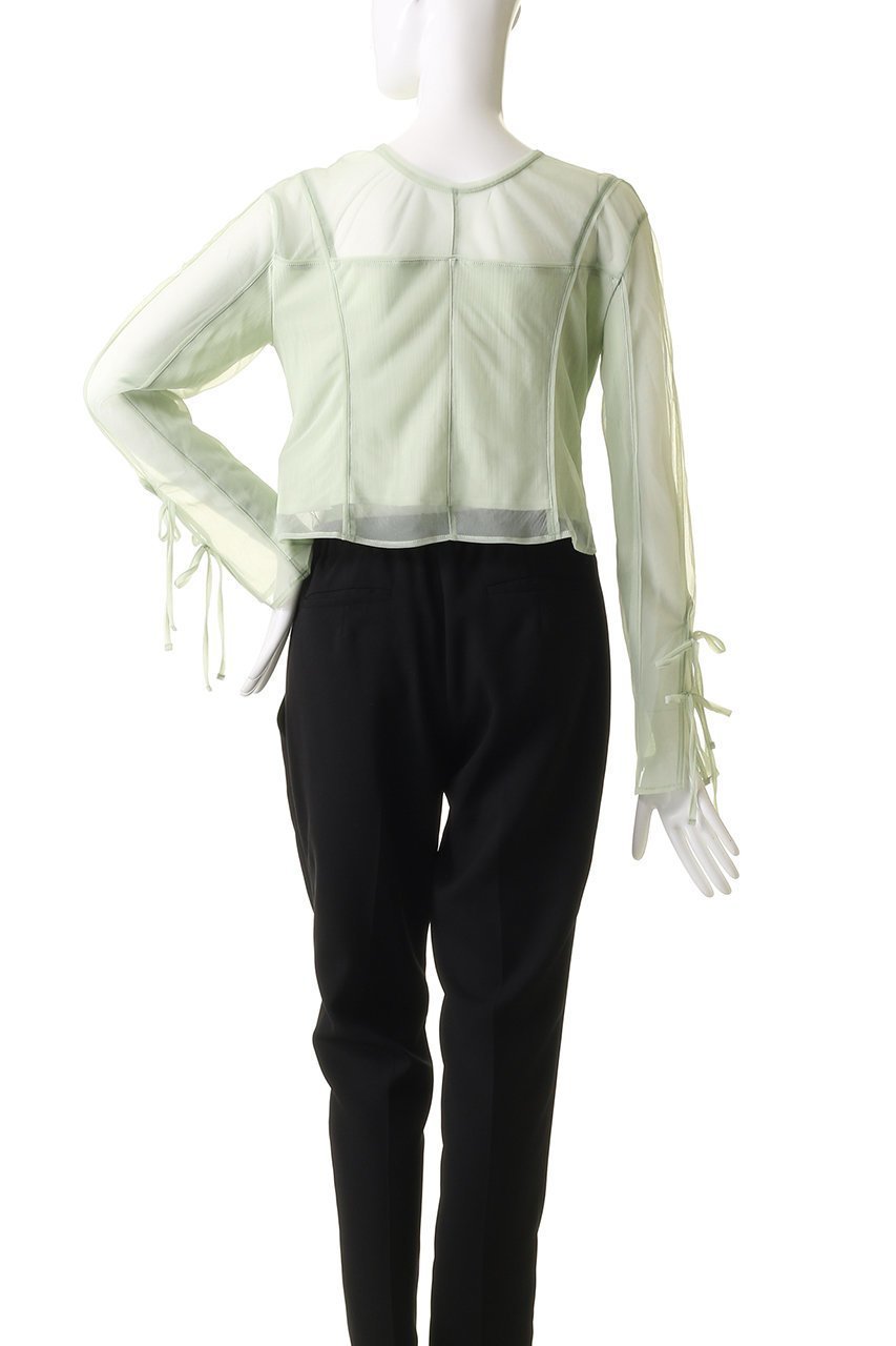 【メゾンスペシャル/MAISON SPECIAL】のReversible Sheer Cardigan/リバーシブルシアーカーディガン 人気、トレンドファッション・服の通販 founy(ファニー) 　ファッション　Fashion　レディースファッション　Fashion for Women　トップス・カットソー　Cut & Sew Tops　カーディガン・羽織り　Layered Style Cardigans　シャツ・ブラウス・オフィスカジュアル　Elegant Blouses & Button-Ups　ロングTシャツ・Tシャツ　Longline T-Shirts & Tees　カットソー・ベーシックTシャツ　Cut-and-Sewn Tops / Stretch Tees & Basics　カーディガン　Cardigan, Knitwear　コンビ　Combo, Combination Style　シンプル　Simple, Minimal　ドッキング　Docking, Mixed Material　羽織　Haori, Light Jacket　リバーシブル　Reversible, Two-Sided　リボン　Ribbon, Bow　夏　Summer　other-4|ID: prp329100004904937 ipo3291000000036747000