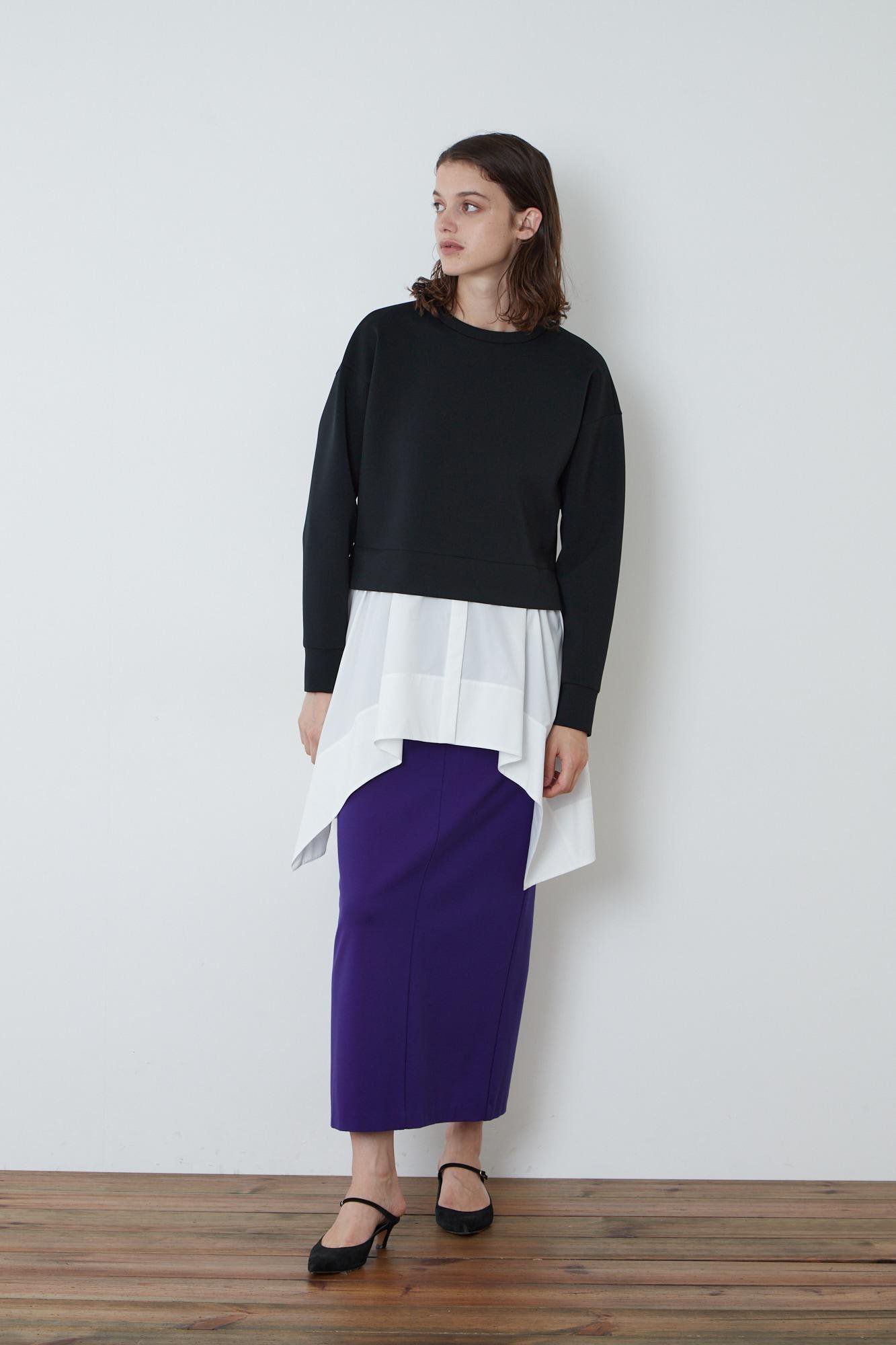 【ル フィル/LE PHIL】の《LE PHIL》SOLOTEX コンビカットソー 人気、トレンドファッション・服の通販 founy(ファニー) 　ファッション　Fashion　レディースファッション　Fashion for Women　トップス・カットソー　Cut & Sew Tops　シャツ・ブラウス・オフィスカジュアル　Elegant Blouses & Button-Ups　ロングTシャツ・Tシャツ　Longline T-Shirts & Tees　カットソー・ベーシックTシャツ　Cut-and-Sewn Tops / Stretch Tees & Basics　カットソー　Cut and Sewn Top　シンプル　Simple, Minimal　スリーブ　Sleeve, Long Sleeve / Short Sleeve　ドッキング　Docking, Mixed Material　ロング　Long, Long-Length　other-5|ID: prp329100004904947 ipo3291000000036733454