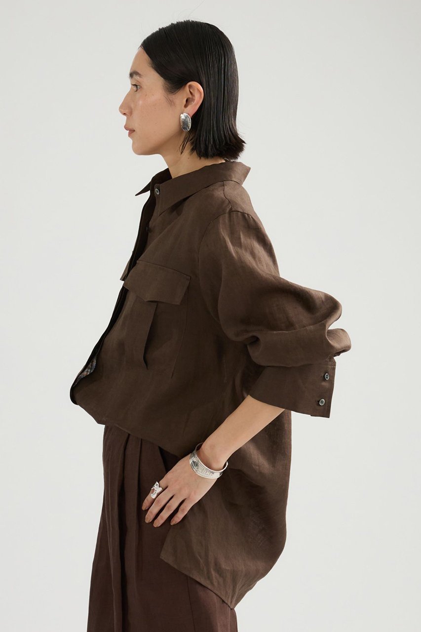 【カオス/Chaos】のミュラリネンシャツ 人気、トレンドファッション・服の通販 founy(ファニー) 　ファッション　Fashion　レディースファッション　Fashion for Women　トップス・カットソー　Cut & Sew Tops　シャツ・ブラウス・オフィスカジュアル　Elegant Blouses & Button-Ups　おすすめ　Recommended / Our Picks　スリット　Slit, Slit Detail　スリーブ　Sleeve, Long Sleeve / Short Sleeve　セットアップ　Set-Up, Coordinated Outfit　フロント　Front, Front Design　ポケット　Pocket, Pocket Detail　リラックス　Relax, Relaxed Fit　ロング　Long, Long-Length　吸水　Absorbent, Quick-Dry　other-2|ID: prp329100004904958 ipo3291000000036717178