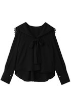 【アルアバイル/allureville】の【Loulou Willoughby】セーラーカラージョーゼットブラウス 人気、トレンドファッション・服の通販 founy(ファニー) ファッション Fashion レディースファッション Fashion for Women トップス・カットソー Cut & Sew Tops シャツ・ブラウス・オフィスカジュアル Elegant Blouses & Button-Ups ジョーゼット Georgette, Semi-Sheer Fabric スリーブ Sleeve, Long Sleeve / Short Sleeve バランス Balance, Style Balance フロント Front, Front Design モダン Modern, Contemporary リボン Ribbon, Bow ロング Long, Long-Length エレガント 上品 Elegant thumbnail ブラック|ID: prp329100004904959 ipo3291000000036717187