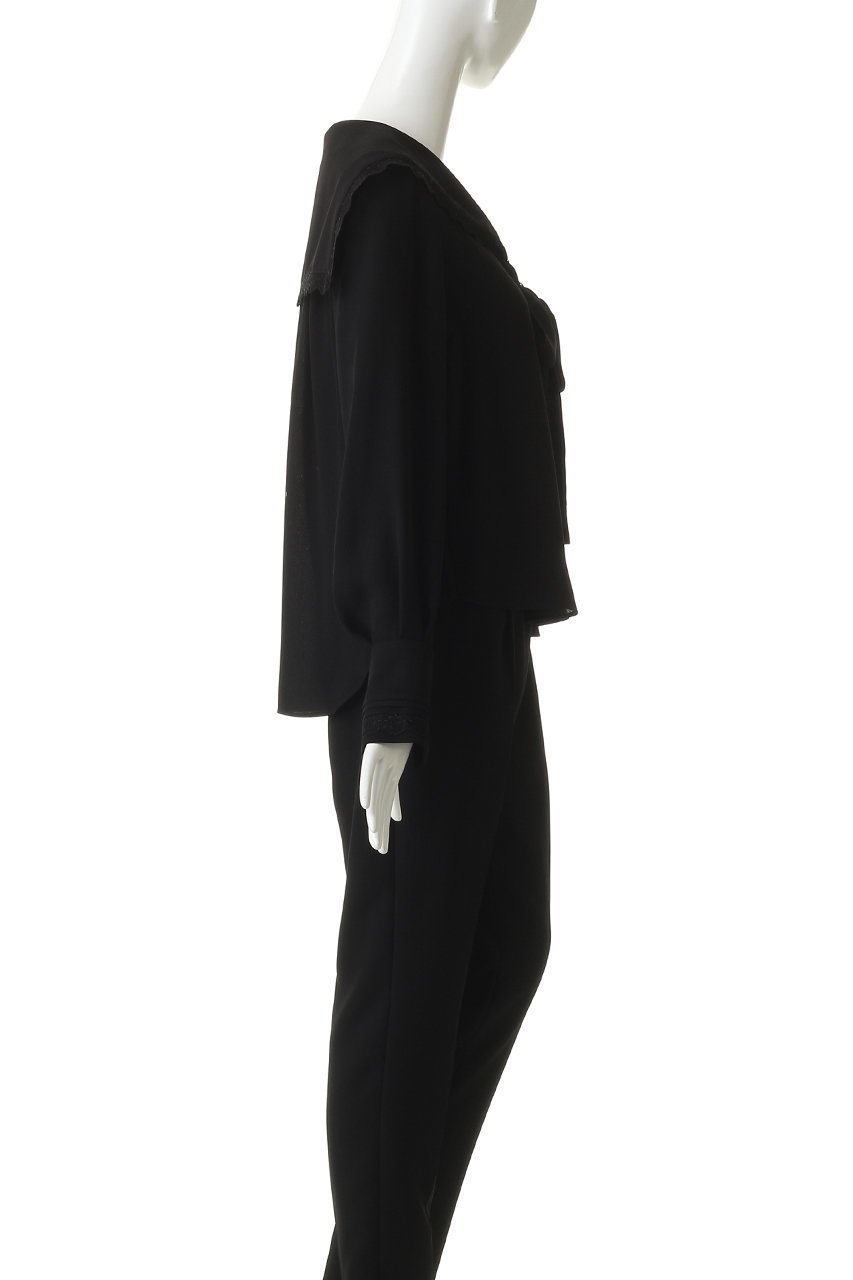 【アルアバイル/allureville】の【Loulou Willoughby】セーラーカラージョーゼットブラウス 人気、トレンドファッション・服の通販 founy(ファニー) 　ファッション　Fashion　レディースファッション　Fashion for Women　トップス・カットソー　Cut & Sew Tops　シャツ・ブラウス・オフィスカジュアル　Elegant Blouses & Button-Ups　ジョーゼット　Georgette, Semi-Sheer Fabric　スリーブ　Sleeve, Long Sleeve / Short Sleeve　バランス　Balance, Style Balance　フロント　Front, Front Design　モダン　Modern, Contemporary　リボン　Ribbon, Bow　ロング　Long, Long-Length　エレガント 上品　Elegant　other-3|ID: prp329100004904959 ipo3291000000036747063