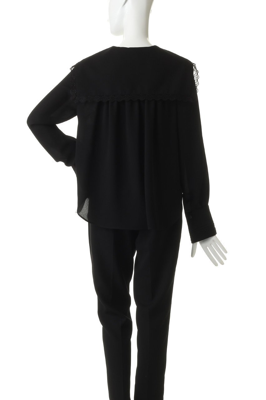 【アルアバイル/allureville】の【Loulou Willoughby】セーラーカラージョーゼットブラウス 人気、トレンドファッション・服の通販 founy(ファニー) 　ファッション　Fashion　レディースファッション　Fashion for Women　トップス・カットソー　Cut & Sew Tops　シャツ・ブラウス・オフィスカジュアル　Elegant Blouses & Button-Ups　ジョーゼット　Georgette, Semi-Sheer Fabric　スリーブ　Sleeve, Long Sleeve / Short Sleeve　バランス　Balance, Style Balance　フロント　Front, Front Design　モダン　Modern, Contemporary　リボン　Ribbon, Bow　ロング　Long, Long-Length　エレガント 上品　Elegant　other-4|ID: prp329100004904959 ipo3291000000036747064