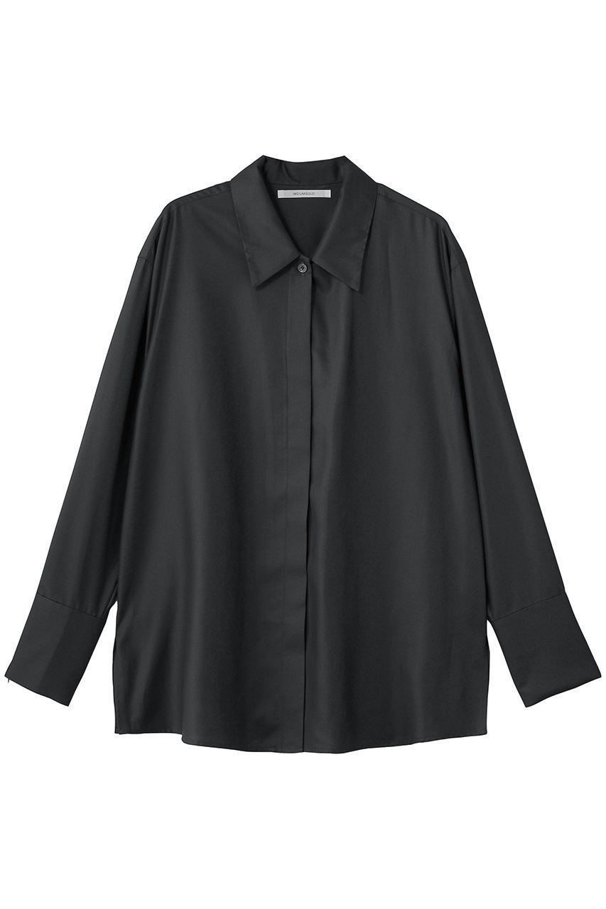 【ミディウミソリッド/MIDIUMISOLID】のrelax long cuffs shirt シャツ インテリア・キッズ・メンズ・レディースファッション・服の通販 founy(ファニー) 　ファッション　Fashion　レディースファッション　Fashion for Women　トップス・カットソー　Cut & Sew Tops　シャツ・ブラウス・オフィスカジュアル　Elegant Blouses & Button-Ups　シンプル　Simple, Minimal　スラックス　Slacks, Dress Pants　スリーブ　Sleeve, Long Sleeve / Short Sleeve　デニム　Denim, Jeans Material　フロント　Front, Front Design　ロング　Long, Long-Length　エレガント 上品　Elegant　c.gray|ID: prp329100004904969 ipo3291000000036717414