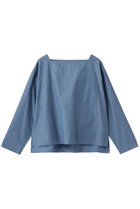 【エリオポール/heliopole】のスクエアネックプルオーバー 人気、トレンドファッション・服の通販 founy(ファニー) ファッション Fashion レディースファッション Fashion for Women トップス・カットソー Cut & Sew Tops シャツ・ブラウス・オフィスカジュアル Elegant Blouses & Button-Ups カジュアルプルオーバー・ニットトップス Pullovers & Knit Tops / Casual Pullovers シンプル Simple, Minimal スクエア Square, Square Shape スリット Slit, Slit Detail スリーブ Sleeve, Long Sleeve / Short Sleeve デコルテ Décolleté, Neckline ロング Long, Long-Length thumbnail ダークブルー|ID: prp329100004904970 ipo3291000000036717424