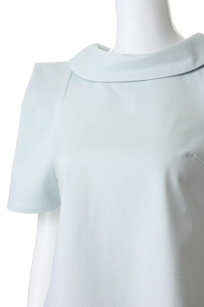 【ランバン オン ブルー/LANVIN en Bleu】のコットンコンプレッシャーロールカラーブラウス 人気、トレンドファッション・服の通販 founy(ファニー) 　ファッション　Fashion　レディースファッション　Fashion for Women　トップス・カットソー　Cut & Sew Tops　シャツ・ブラウス・オフィスカジュアル　Elegant Blouses & Button-Ups　クラシカル　Classical, Vintage-Inspired　ショート　Short, Short Length　スリット　Slit, Slit Detail　スリーブ　Sleeve, Long Sleeve / Short Sleeve　デニム　Denim, Jeans Material　バランス　Balance, Style Balance　エレガント 上品　Elegant　other-5|ID: prp329100004904972 ipo3291000000036717453