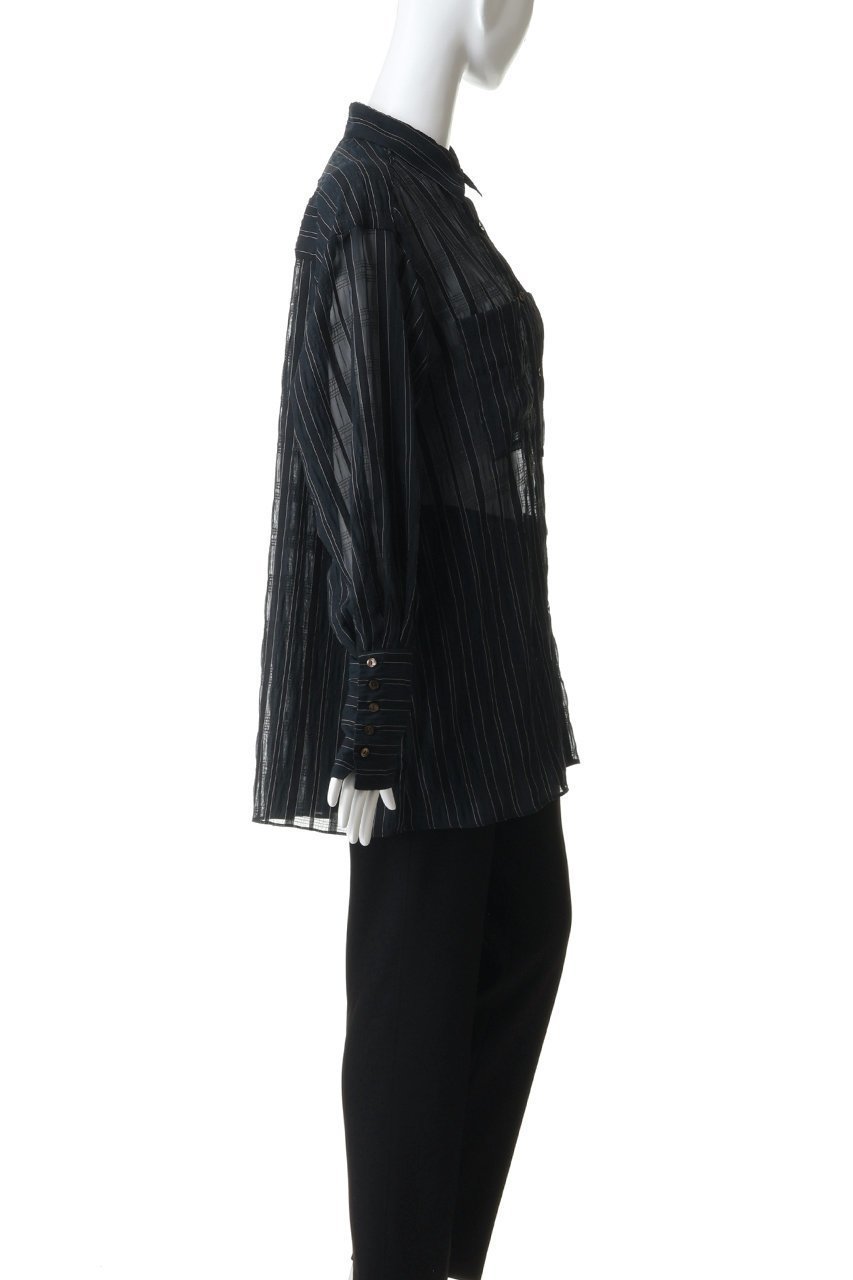 【ウーア/Uhr】のシアー シャツ 人気、トレンドファッション・服の通販 founy(ファニー) 　ファッション　Fashion　レディースファッション　Fashion for Women　トップス・カットソー　Cut & Sew Tops　シャツ・ブラウス・オフィスカジュアル　Elegant Blouses & Button-Ups　シアー　Sheer, See-Through　ストライプ　Stripe, Striped Pattern　スリーブ　Sleeve, Long Sleeve / Short Sleeve　ロング　Long, Long-Length　夏　Summer　春　Spring　S/S・春夏　SS, Spring/Summer, Warm Season　other-3|ID: prp329100004904973 ipo3291000000036717458