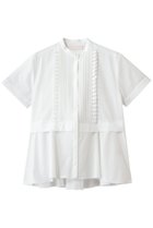 【マリリンムーン/MARILYN MOON】のタックフリルフレアハーフスリーブシャツ 人気、トレンドファッション・服の通販 founy(ファニー) ファッション Fashion レディースファッション Fashion for Women トップス・カットソー Cut & Sew Tops シャツ・ブラウス・オフィスカジュアル Elegant Blouses & Button-Ups オケージョン Occasion Wear ショート Short, Short Length スリーブ Sleeve, Long Sleeve / Short Sleeve フリル Frill, Ruffle フレア Flare, Flared エレガント 上品 Elegant 夏 Summer 新作・新入荷 New Arrivals / New In thumbnail ホワイト|ID: prp329100004904979 ipo3291000000036717528