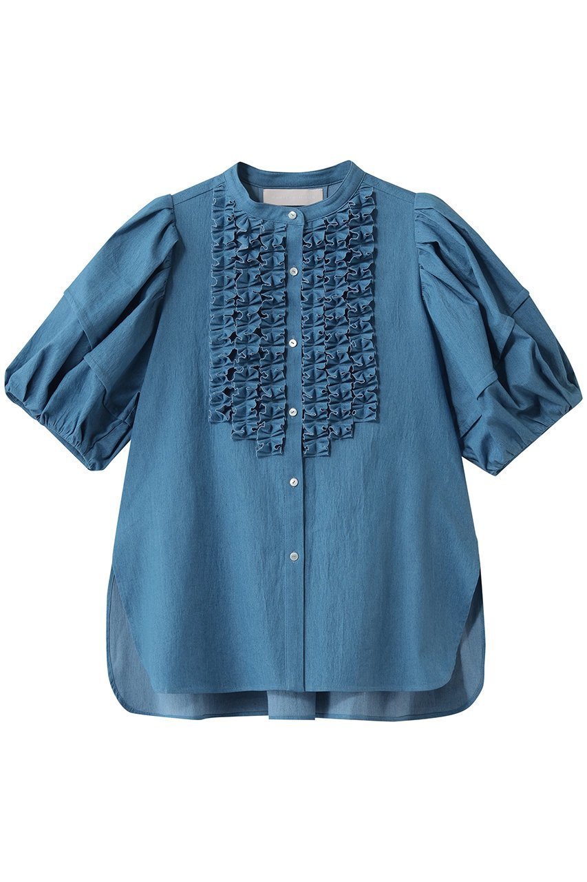 【マリリンムーン/MARILYN MOON】のモダンタックフリルボリュームスリーブブラウス 人気、トレンドファッション・服の通販 founy(ファニー) 　ファッション　Fashion　レディースファッション　Fashion for Women　トップス・カットソー　Cut & Sew Tops　シャツ・ブラウス・オフィスカジュアル　Elegant Blouses & Button-Ups　ボリューム袖・フリルスリーブブラウス　Voluminous & Ruffle Sleeves / Puffy Sleeve Tops　アクセサリー　Fashion Accessories　ショート　Short, Short Length　スリーブ　Sleeve, Long Sleeve / Short Sleeve　バランス　Balance, Style Balance　夏　Summer　新作・新入荷　New Arrivals / New In　 other-1|ID: prp329100004904980 ipo3291000000036717536