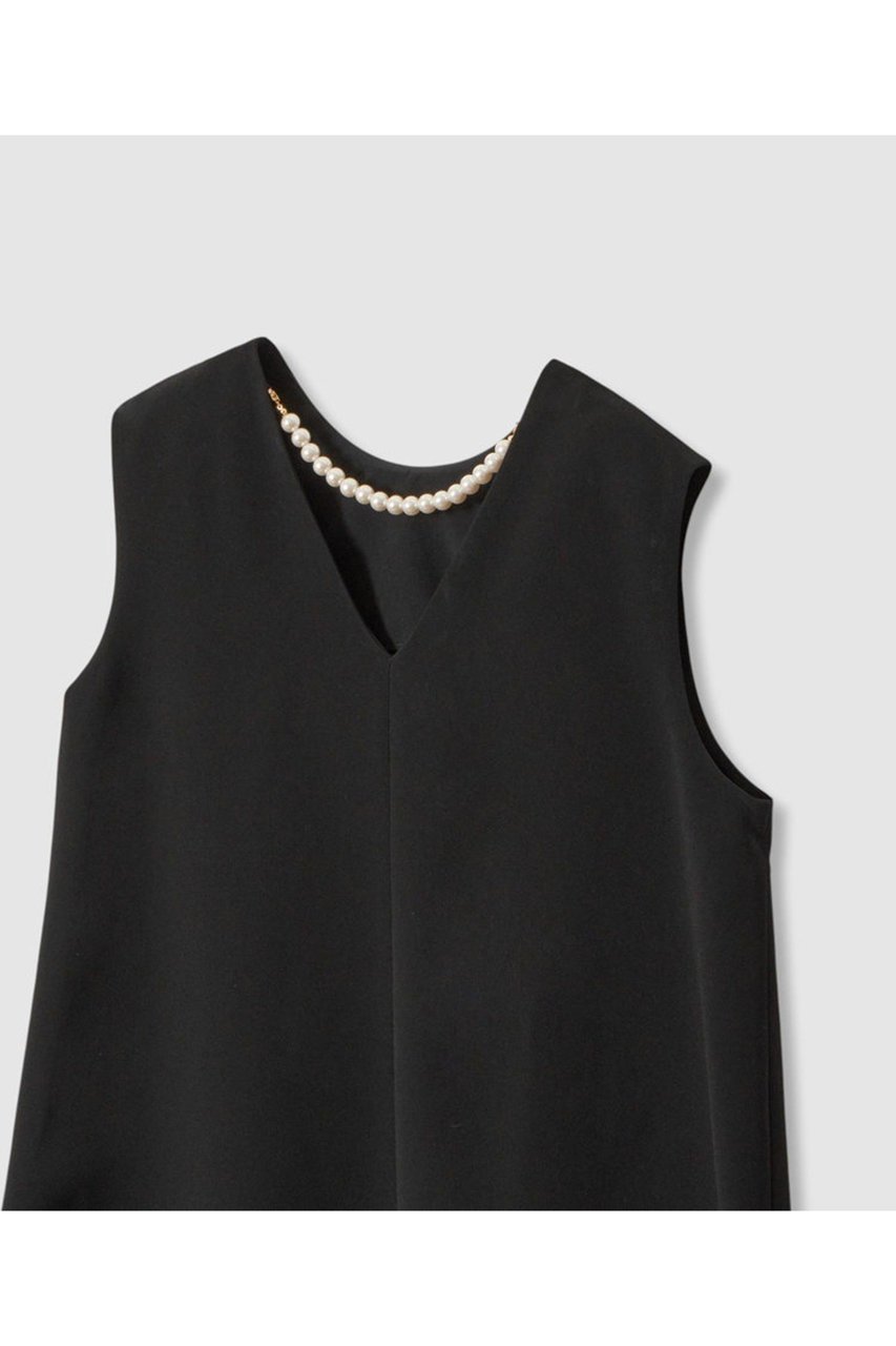 【アルアバイル/allureville】の【LOULOU WILLOUGHBY】パールネックレス付きフリルブラウス 人気、トレンドファッション・服の通販 founy(ファニー) 　ファッション　Fashion　レディースファッション　Fashion for Women　トップス・カットソー　Cut & Sew Tops　キャミソール&ノースリーブ　Camisoles & Sleeveless Tops　シャツ・ブラウス・オフィスカジュアル　Elegant Blouses & Button-Ups　ジュエリー　Jewelry　ネックレス　Necklaces & Pendants　アクセサリー　Fashion Accessories　ダブル　Double, Double-Breasted　ネックレス　Necklace, Pendant Necklace　ノースリーブ　Sleeveless, No-Sleeve　パール　Pearl, Pearl Accent　フリル　Frill, Ruffle　フレア　Flare, Flared　other-4|ID: prp329100004904986 ipo3291000000036717588